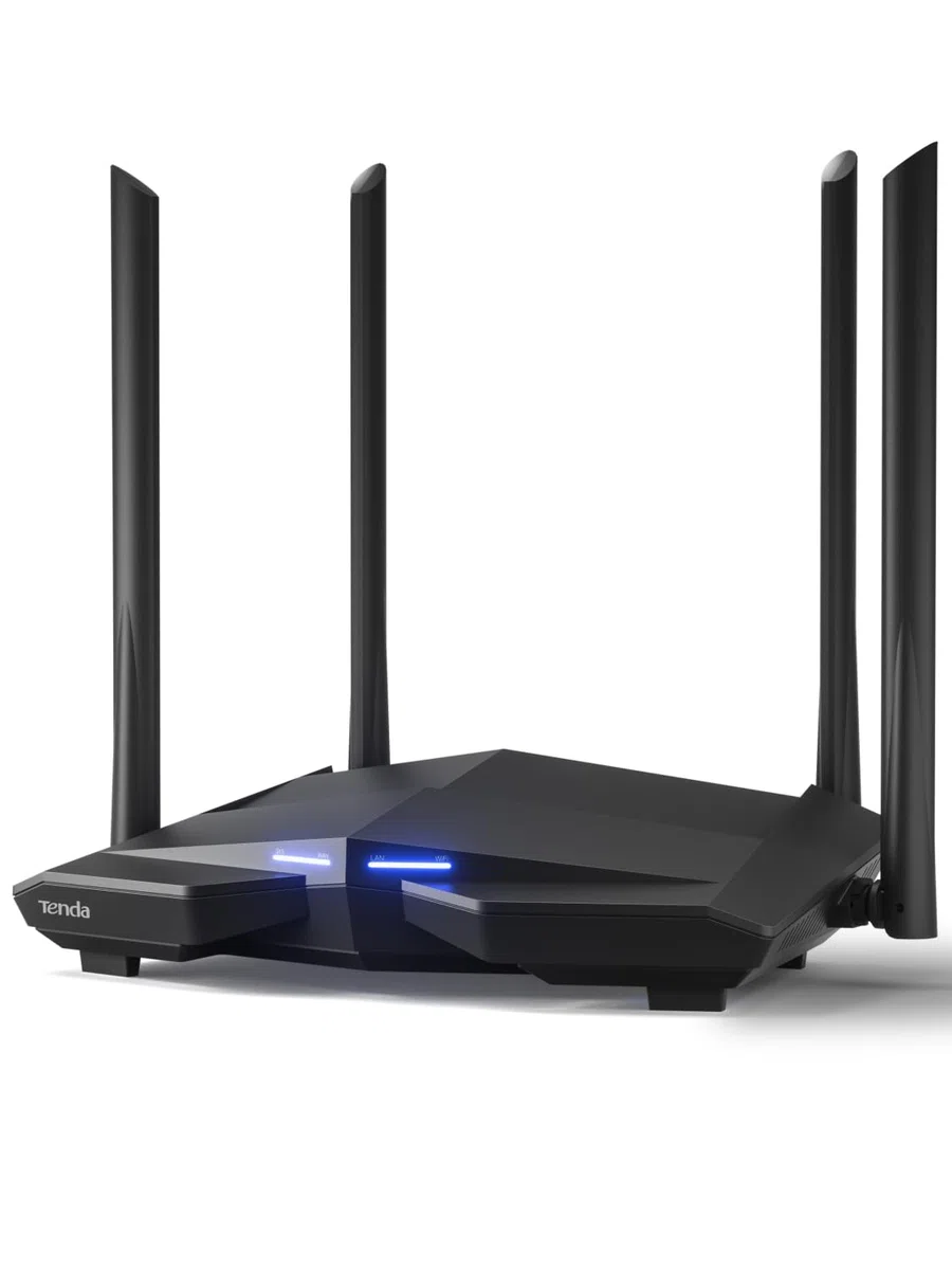 Tenda AC10 Gigabit Router Wi-Fi Dual Band AC1200 Wireless, 4 Porte Gigabit, Parental Control e Rete Ospiti, IPTV, VPN Server, IPv6, WPS, Adatto per Case a Un Piano