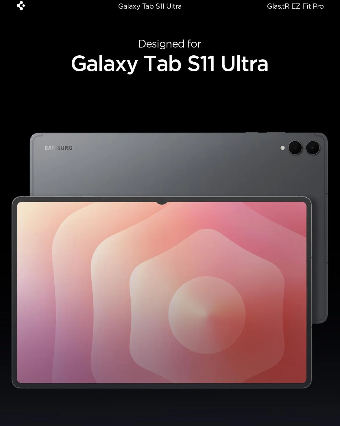 Spigen Glas.tR EZ Fit Pro Vetro Temperato compatibile con Samsung Galaxy Tab S11 Ultra, 1 Pezzi, Cristallino, Durezza 9H Pellicola prottetiva
