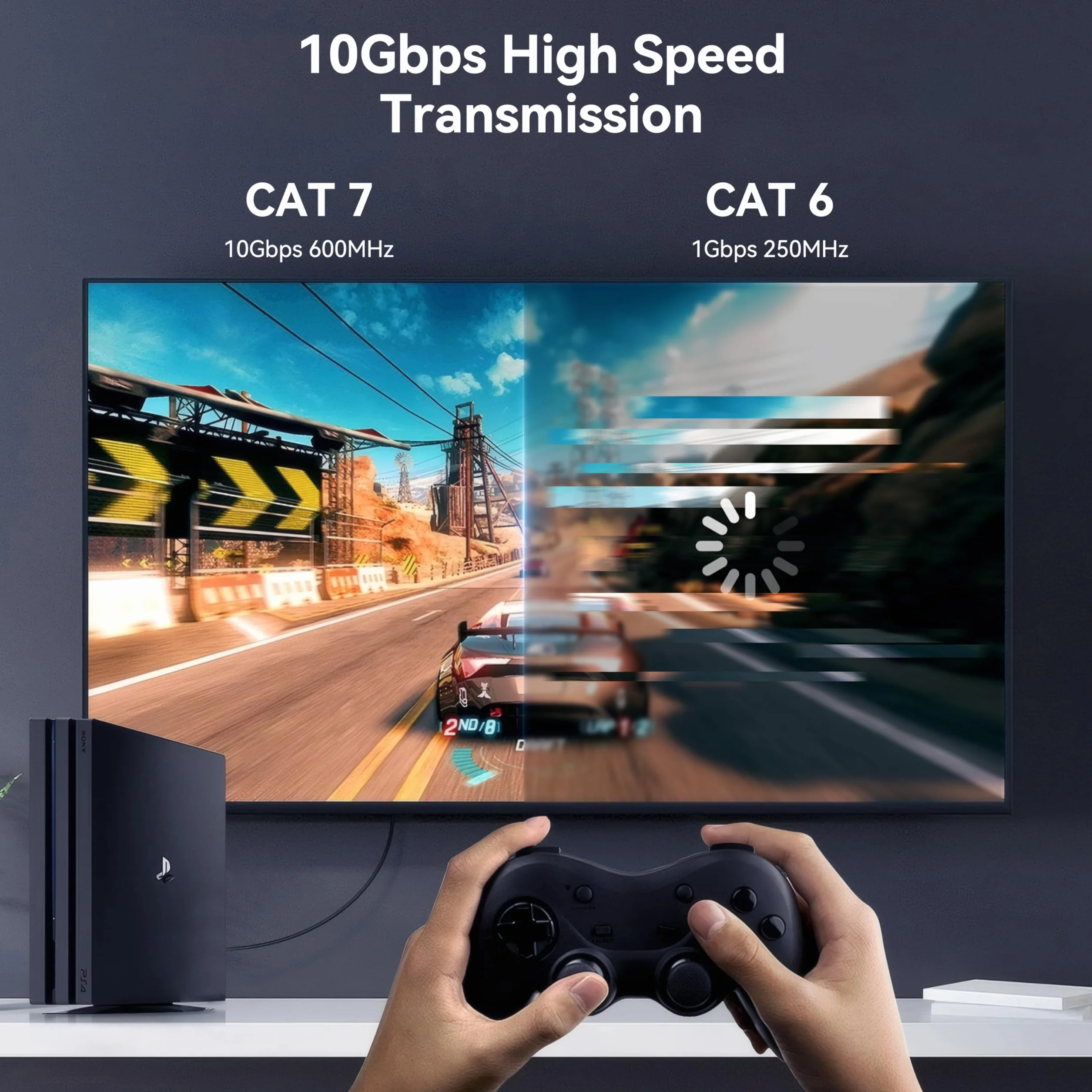 BENFEI Cat 7 Cavo Ethernet 15M, Cavo di Rete LAN RJ45 ad Alta Velocità 10 Gbps 600 MHz, Cavo RJ45 Schermato F/FTP, Cavo Internet Resistente per Interno/Esterno, Compatibile con Gaming, PC, PS5