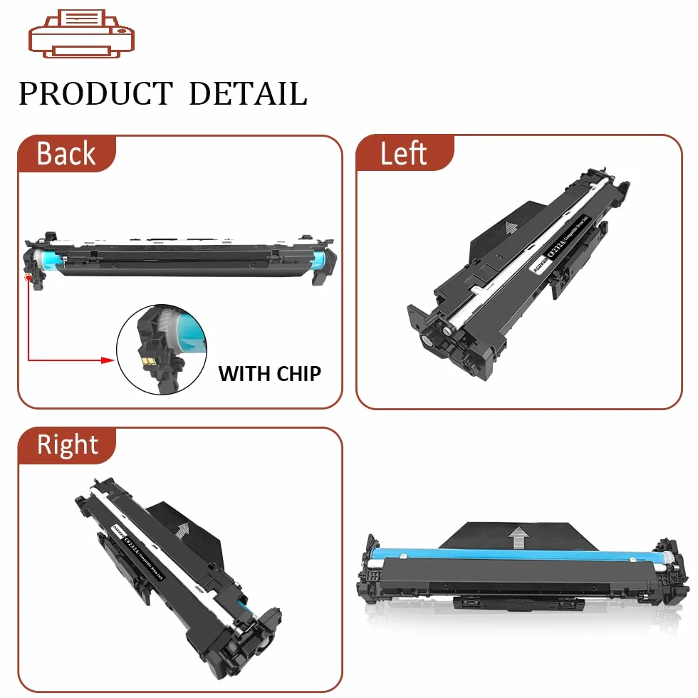 Compatibile 32A CF232A Cartuccia Tamburo per HP M118 M118dw M203d M203dn M203dw M203 M220 MFP M148 M148dw M148fdw M140 M227fdn M227fdw M227sdn M227 Stampante 23000 Pagine (Nero Tamburo)