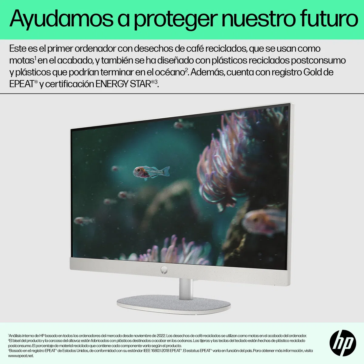 HP All-in-One 24-cr0007ss - Computer desktop da 23,8" FHD (AMD Ryzen 5 7520U, 16 GB RAM, 512 GB SSD, AMD Radeon Graphics, Windows 11 Home) Bianco - Tastiera QWERTY spagnola