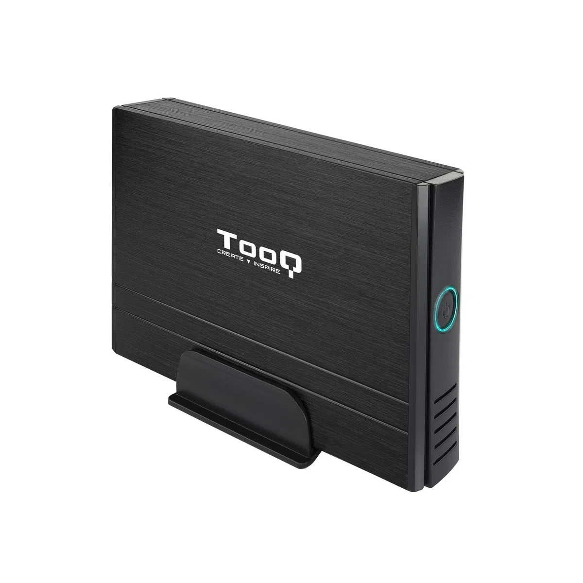 TOOQ TQE-3520B - HDD da 3,5", (IDE, SATA I/II/III/III, USB 2.0), alluminio, indicatore LED, nero, 350 gr.