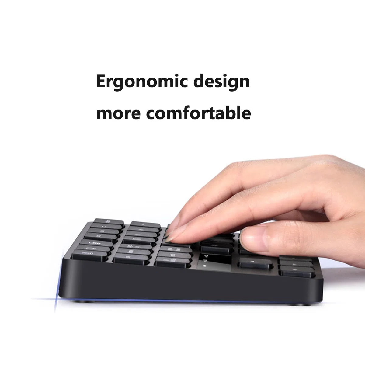 Tastierino numerico wireless Mini tastiera ricaricabile con tastierino numerico a 35 tasti per PC desktop portatile