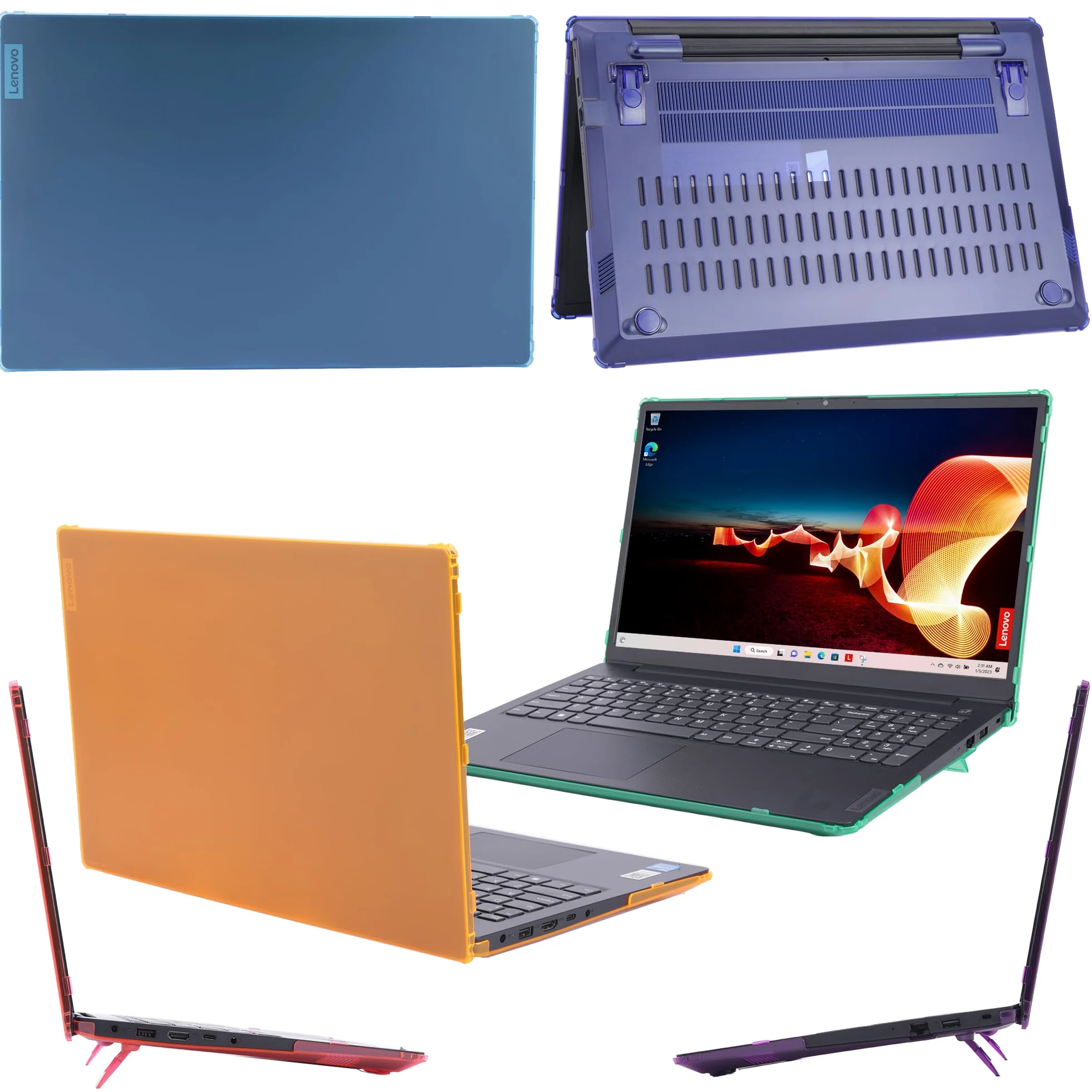 mCover Cover rigida COMPATIBILE SOLO per notebook Lenovo V15 G4 / G5 / G6 Serie 2024-2026 da 15,6" con Windows (con cerniera a 180°, NON adatto ad altri modelli Lenovo) - Trasparente