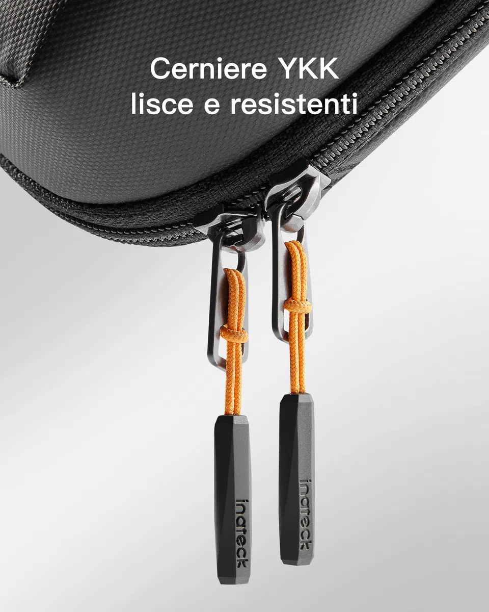 Inateck Custodia per Cavi, Organizer per Accessori Elettronici con Manico, Resistente agli Spruzzi