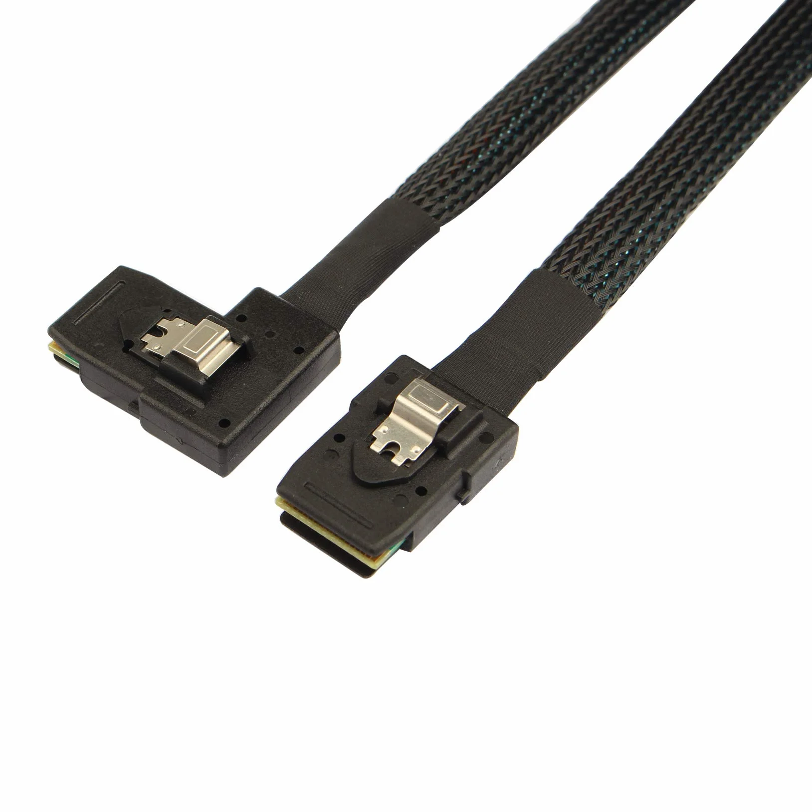 Cavo Mini SAS 36 pin SFF-8087 ad angolo retto 90 gradi 0,8 m piatto ad angolo sinistro
