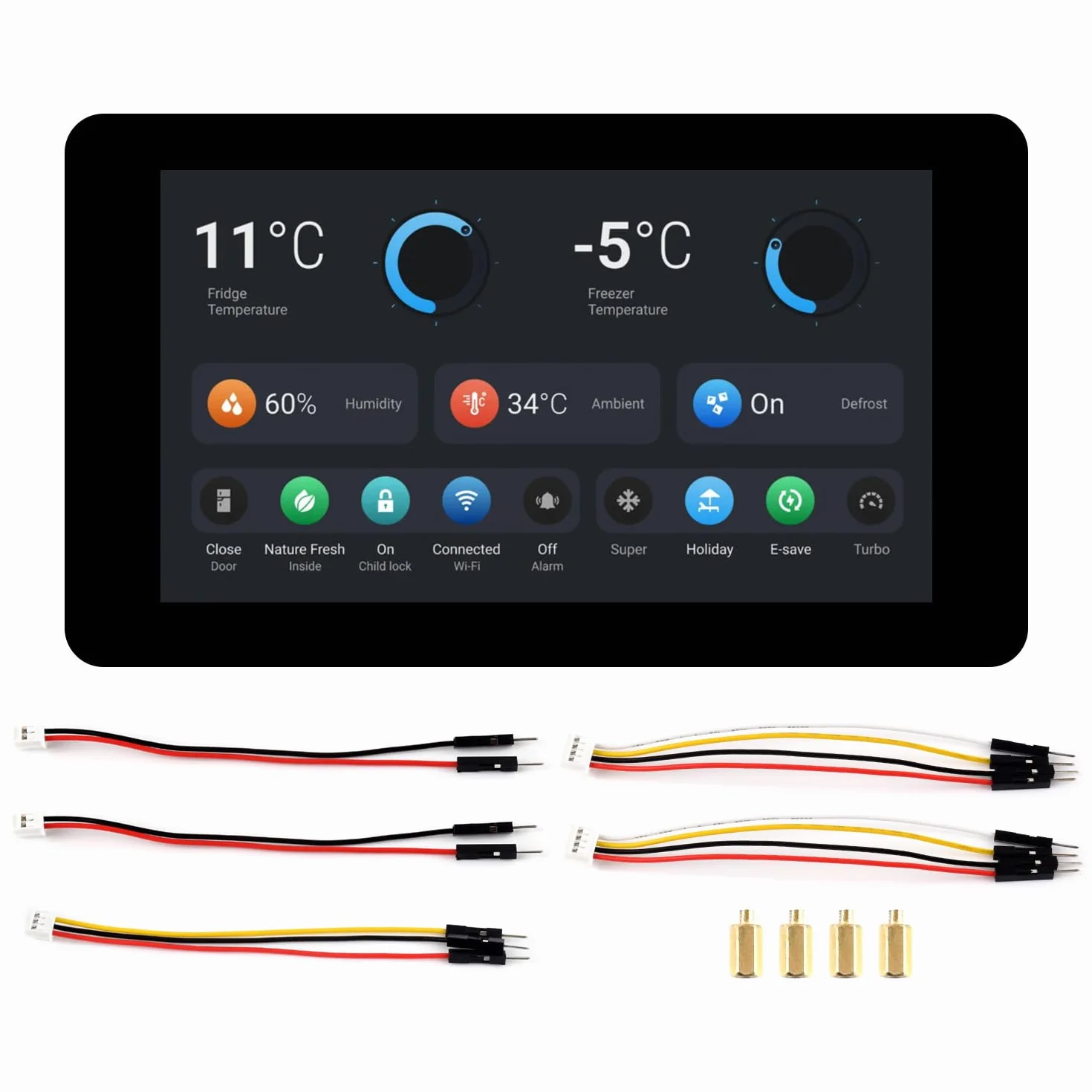 Waveshare ESP32-S3 Display 7inch LCD Development Board, 1024x600 Resolution, 32-bit LX7 Dual-Core Processor 240MHz, Wi-Fi & Bluetooth Support, Onboard Antenna, with Touch