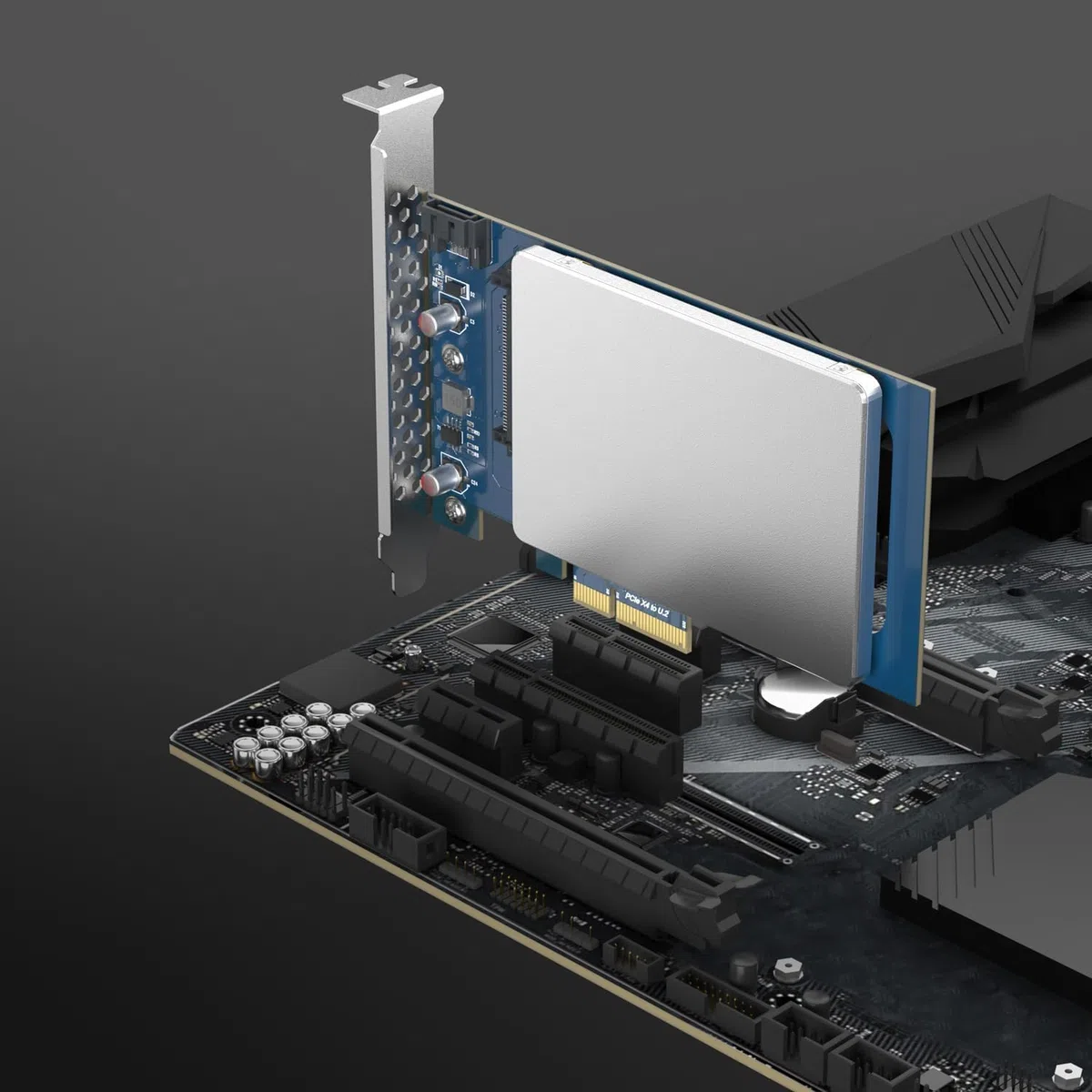 10Gtek U.2 SFF-8639 to PCIe Adapter, PCIe 3.0 x4 Expansion Card for 2.5" U.2 NVMe SSD or 2.5" SATA SSD