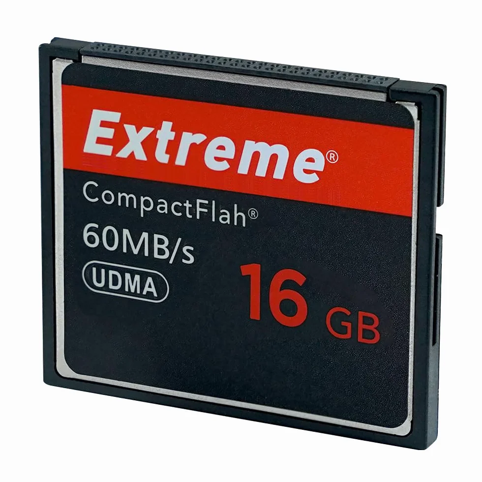 Extreme - Scheda di memoria flash compatta da 16 GB, scheda CF ad alta velocità, velocità UDMA fino a 60 MB/s per fotocamere SLR, CF-NEW-16-RED