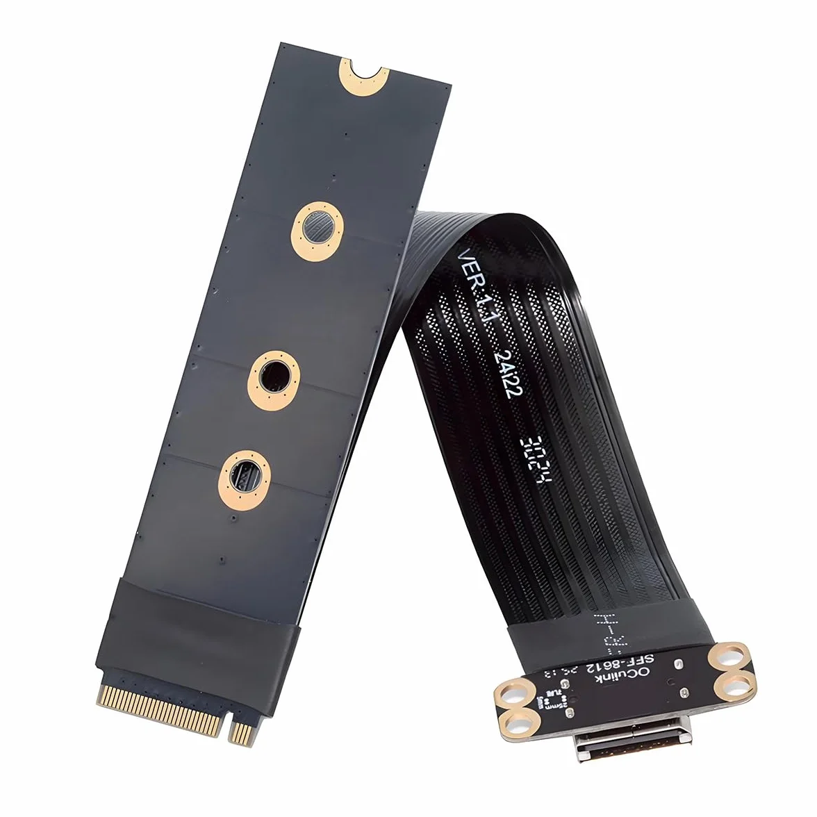 cablecc PCI-E4.0 M.2 M-key 2280 NGFF a Oculink SFF-8612 SFF-8611 Cavo host per NVME U.2 SSD eGPU 15 cm