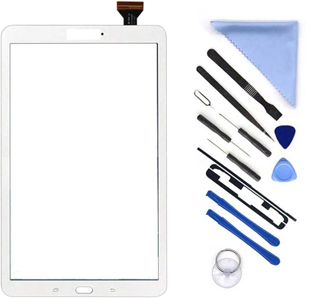 Digitalizzatore touch screen per Samsung Galaxy Tab E 9,6 pollici, ricambio per SM-T560 SM-T561 T560 T561 (senza LCD) con strumenti e colla preinstallata