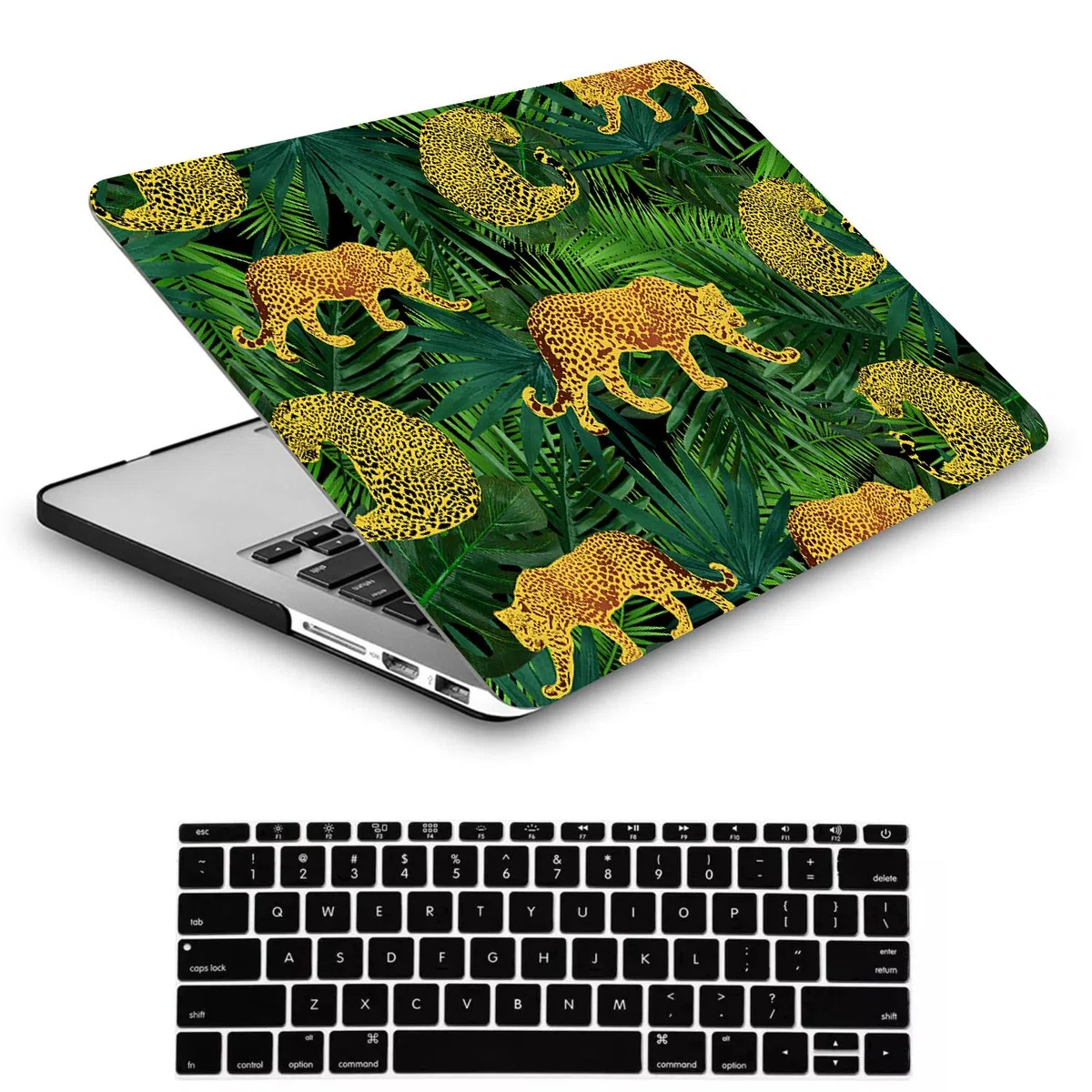Cover Compatibile con MacBook Air 11 pollici 2015 2014 2013 2012 2011 2010 Modello A1465 A1370, Plastica Protettiva Custodia Rigida Case & Tastiera Cover, Leopardo freddo