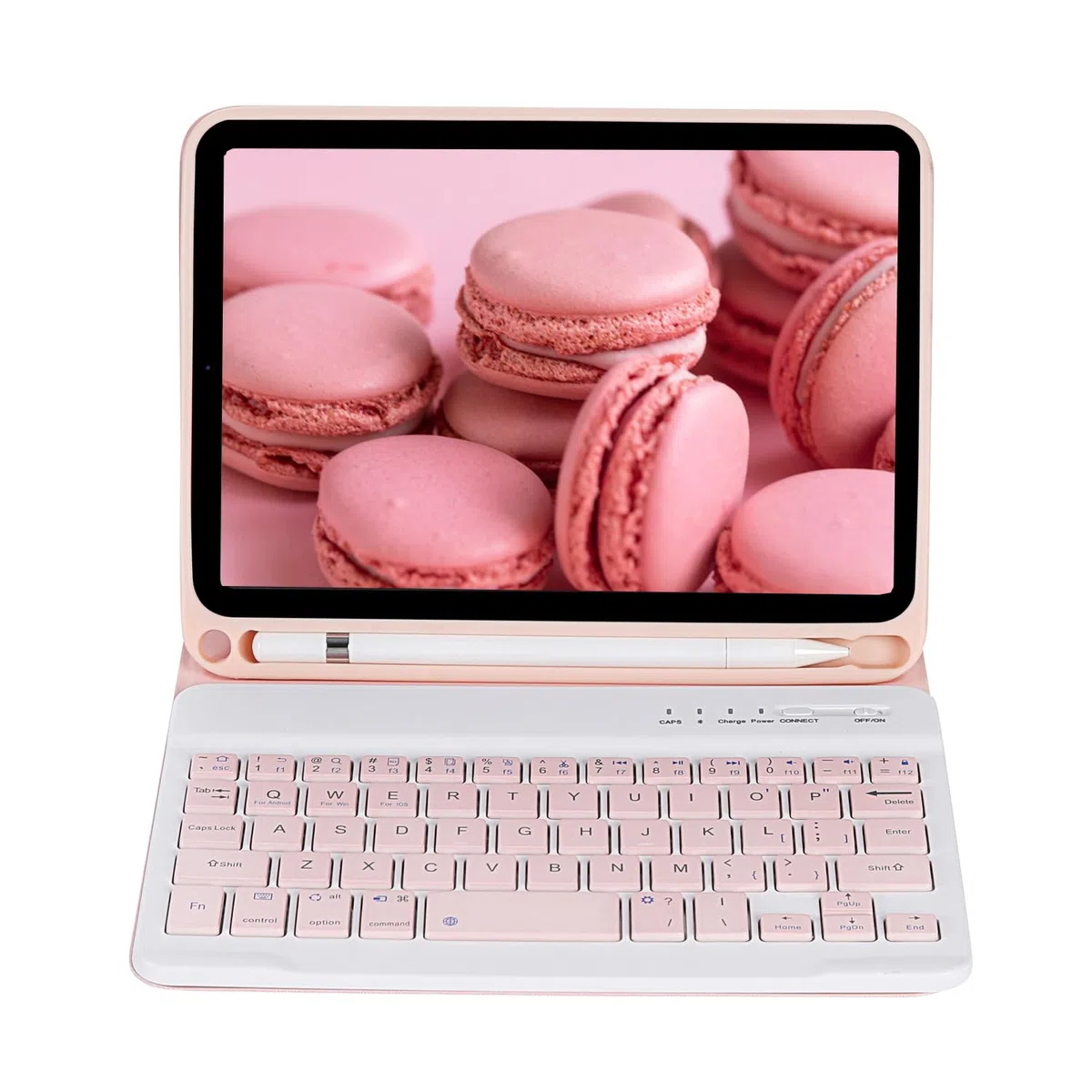 Custodia tastiera per iPad mini 5/4/3/2/1 7.9 pollici cover tastiera wireless magnetica rimovibile QWERTY per iPad mini 1/2/3/4/5 7.9"(Rosa)