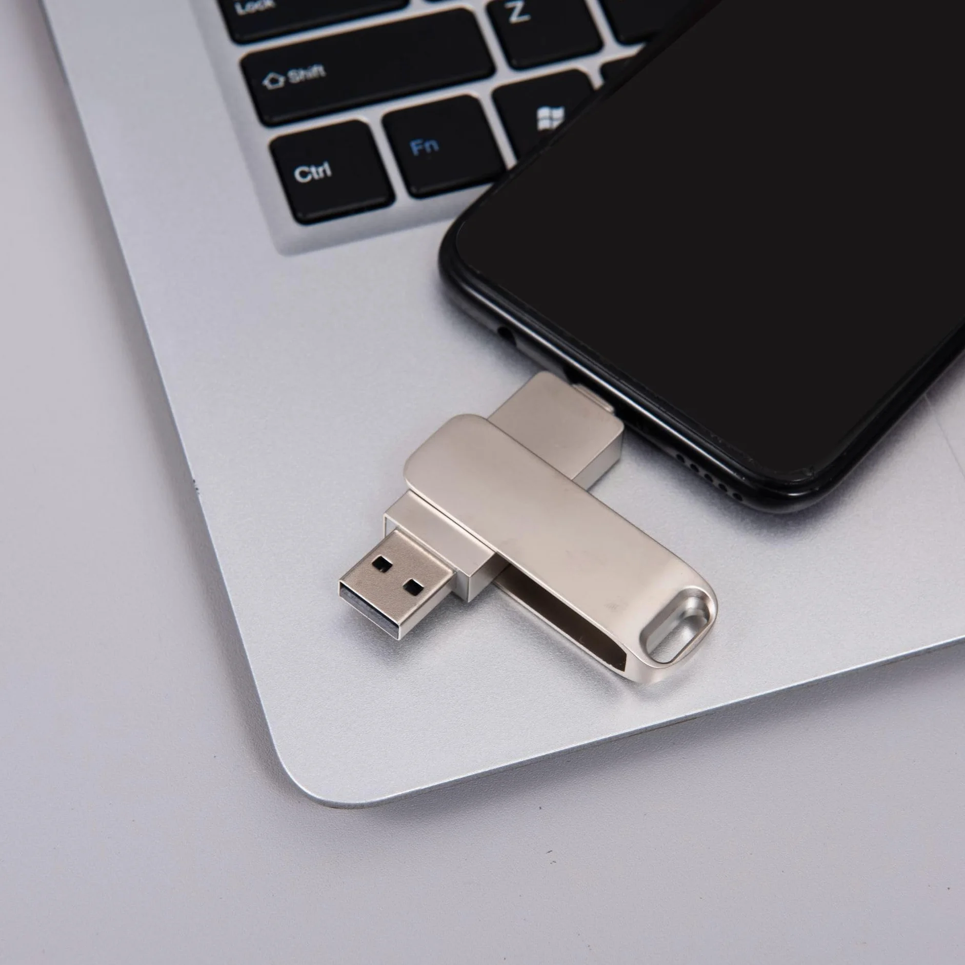 Chiavetta USB, 512GB Pendrive 2 in 1 USB 3.0 Alta Velocità Pen Drive Impermeabile Pennetta USB Metallo USB Flash Drive per Smartphone,Computer,Tablet, Smart TV,PC,Laptop,OTG Android Backup