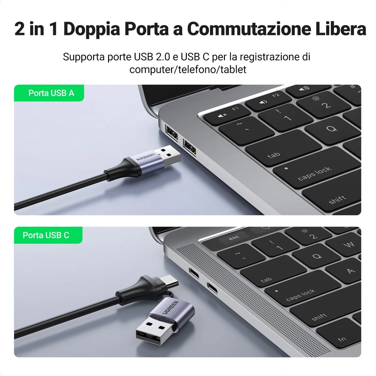 UGREEN Scheda di Acquisizione Video HDMI 4K60Hz Ingresso USB C 1080P 30FPS Registrazione HD Streaming Videogiochi OBS Compatibile con MacBook iPad Pro PC Switch PS5 Xbox Camera