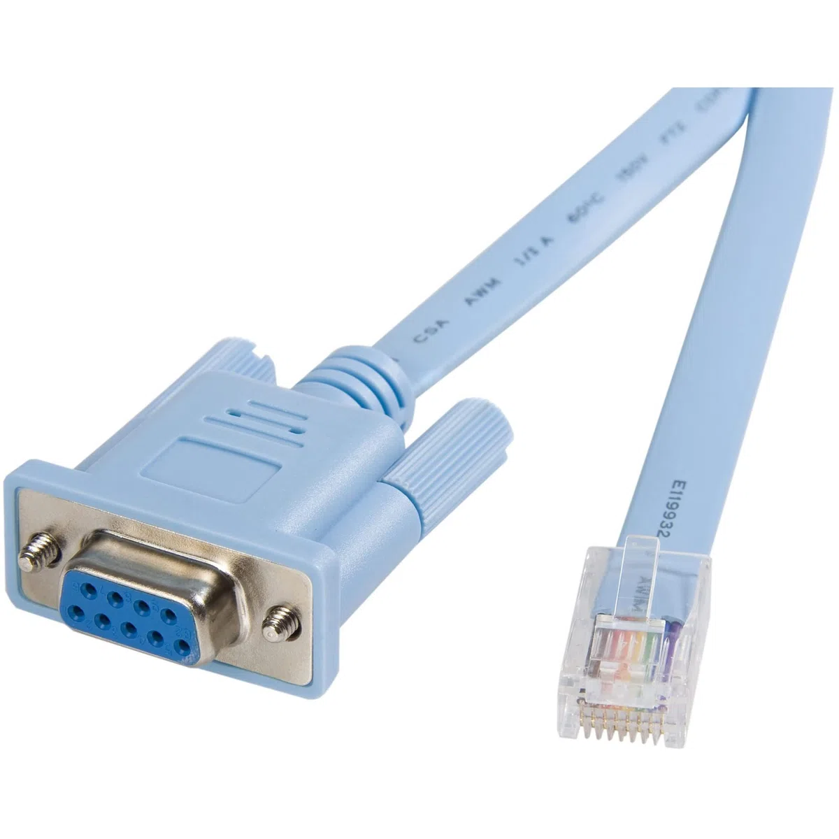 StarTech.com Cavo per gestione console router Cisco RJ45 a serie DB9 da 1.8m Maschio/Femmina, celeste