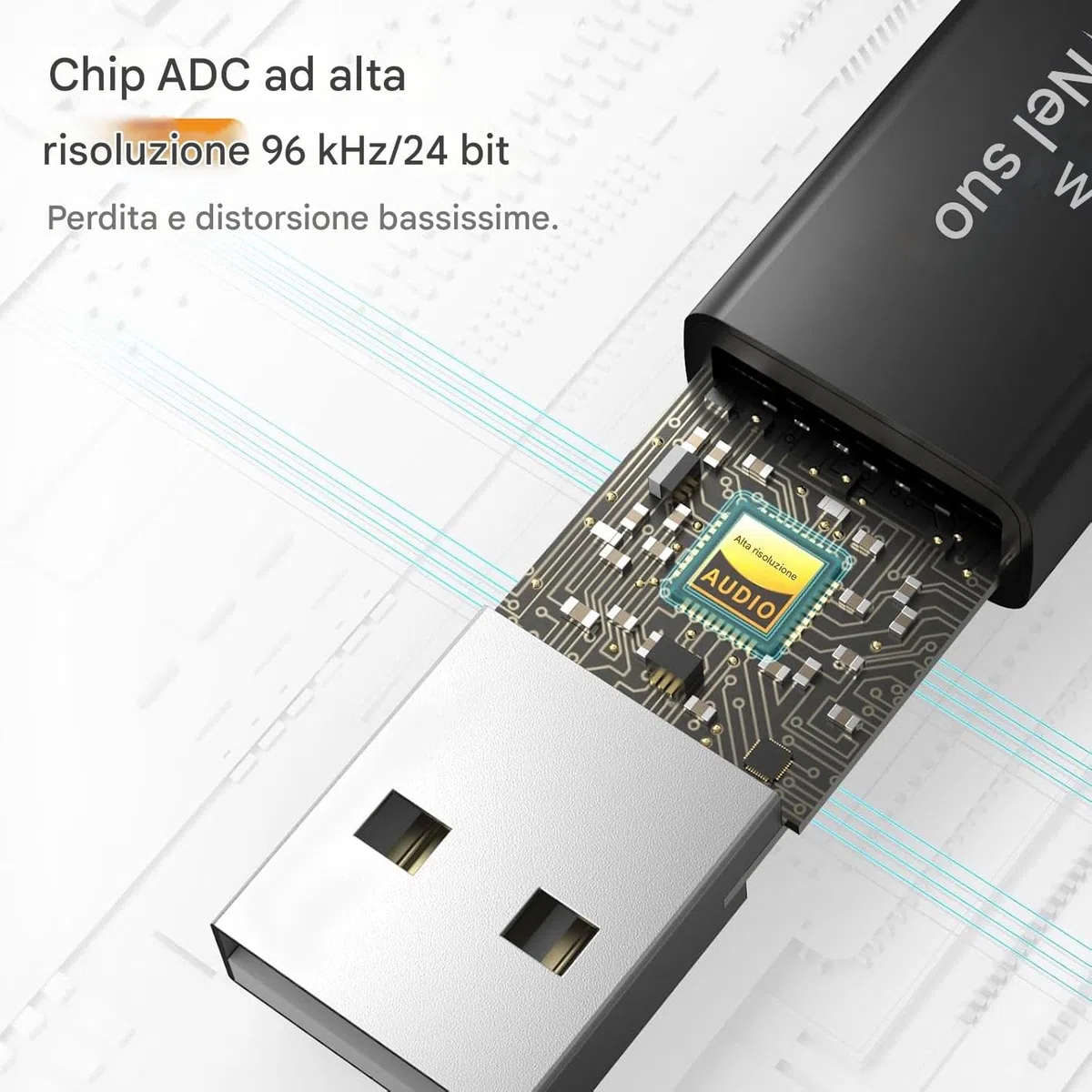 Cubilux Mini USB Lavalier microfono (USB A), microfono lavalier unidirezionale per PC e laptop, per Zoom, Skype, dettatura, canto e registrazione, 1,2 m (4 piedi)