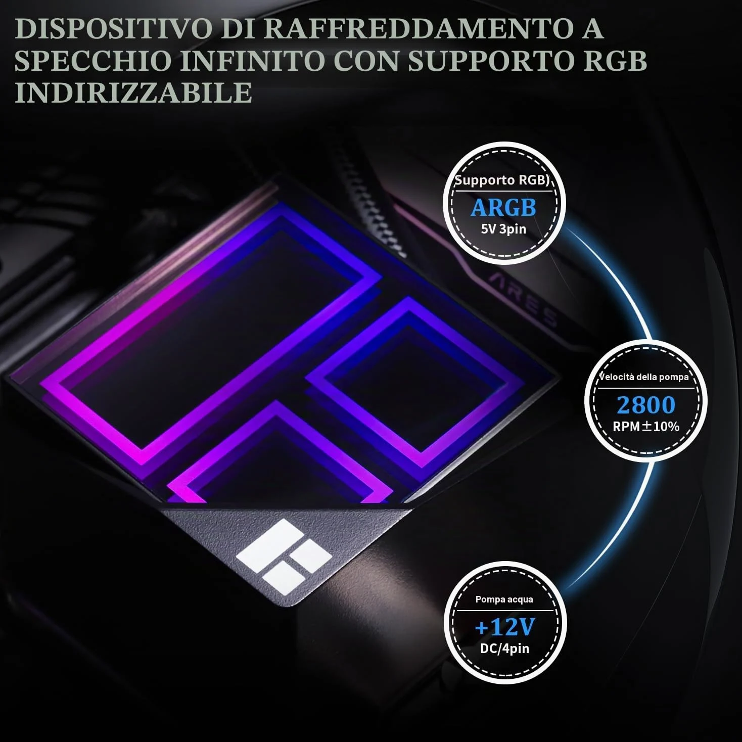 Thermalright Frozen Infinity 240 Black Dissipatore ad acqua per CPU, Raffreddatore CPU AIO 240, Doppie ventole PWM TL-M12, Dissipatore CPU a specchio infinito, per AM4/AM5, Intel LGA1851/1700/115x