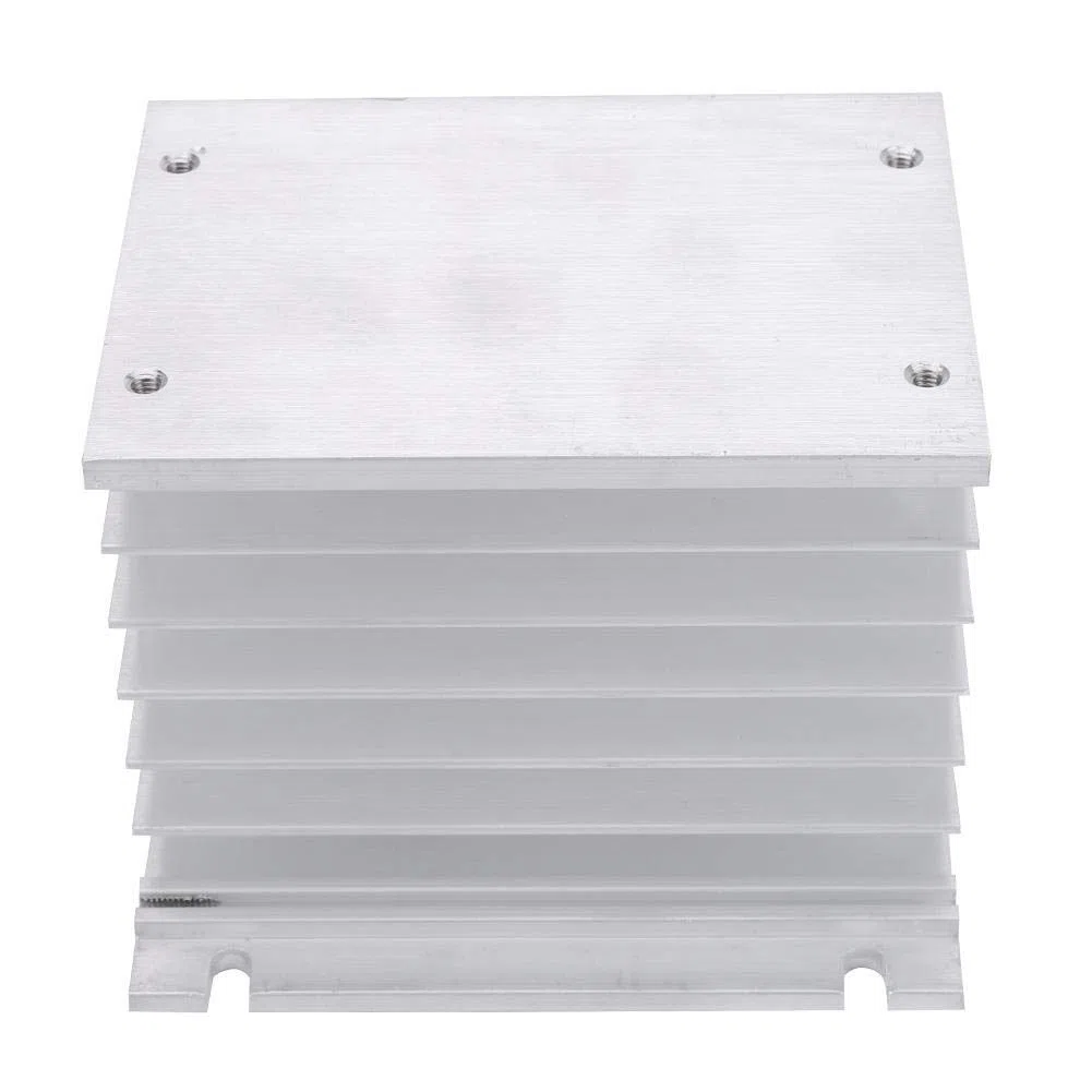 Dissipatore Calore SSR Alluminio per Relè Stato Solido Monofase Trifase Raffreddamento Efficiente Sistemi Potenza