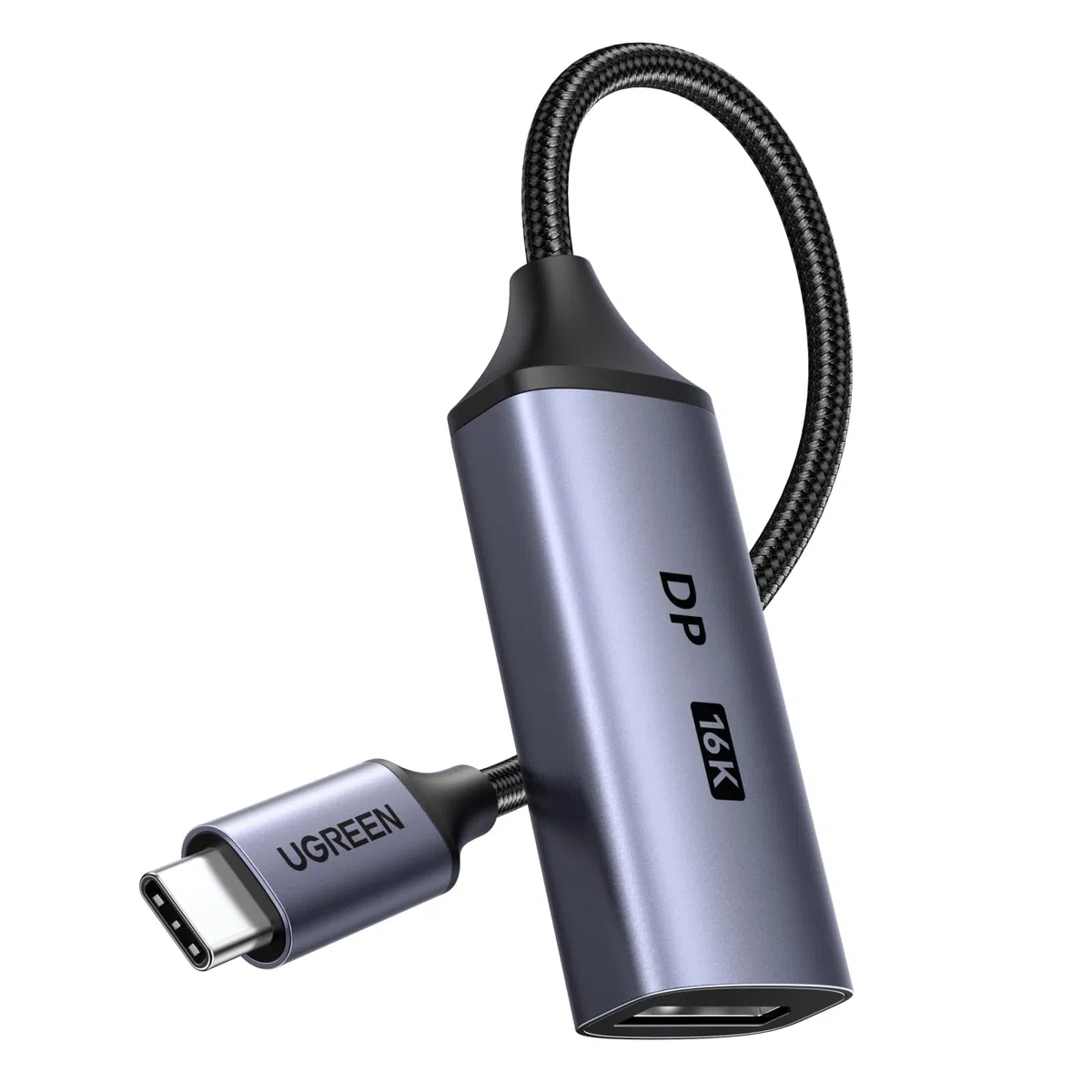 UGREEN Adattatore da USB-C a DisplayPort 2.1 16K a 60Hz 8K a 120Hz 4K a 240Hz Cavo Thunderbolt a DP HDR Dolby Compatibile con MacBook Pro/Air, Mac mini, iPad Pro/Air, iPhone 17/16