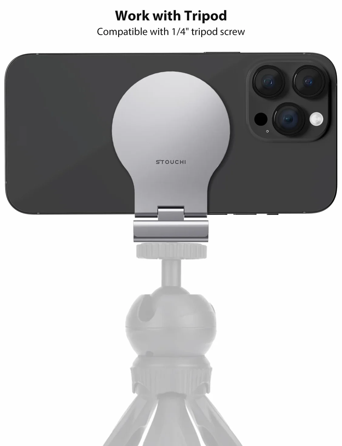 Stouchi Supporto per fotocamera continuity per iMac, supporto per webcam per iPhone compatibile con monitor desktop con Mag-Safe