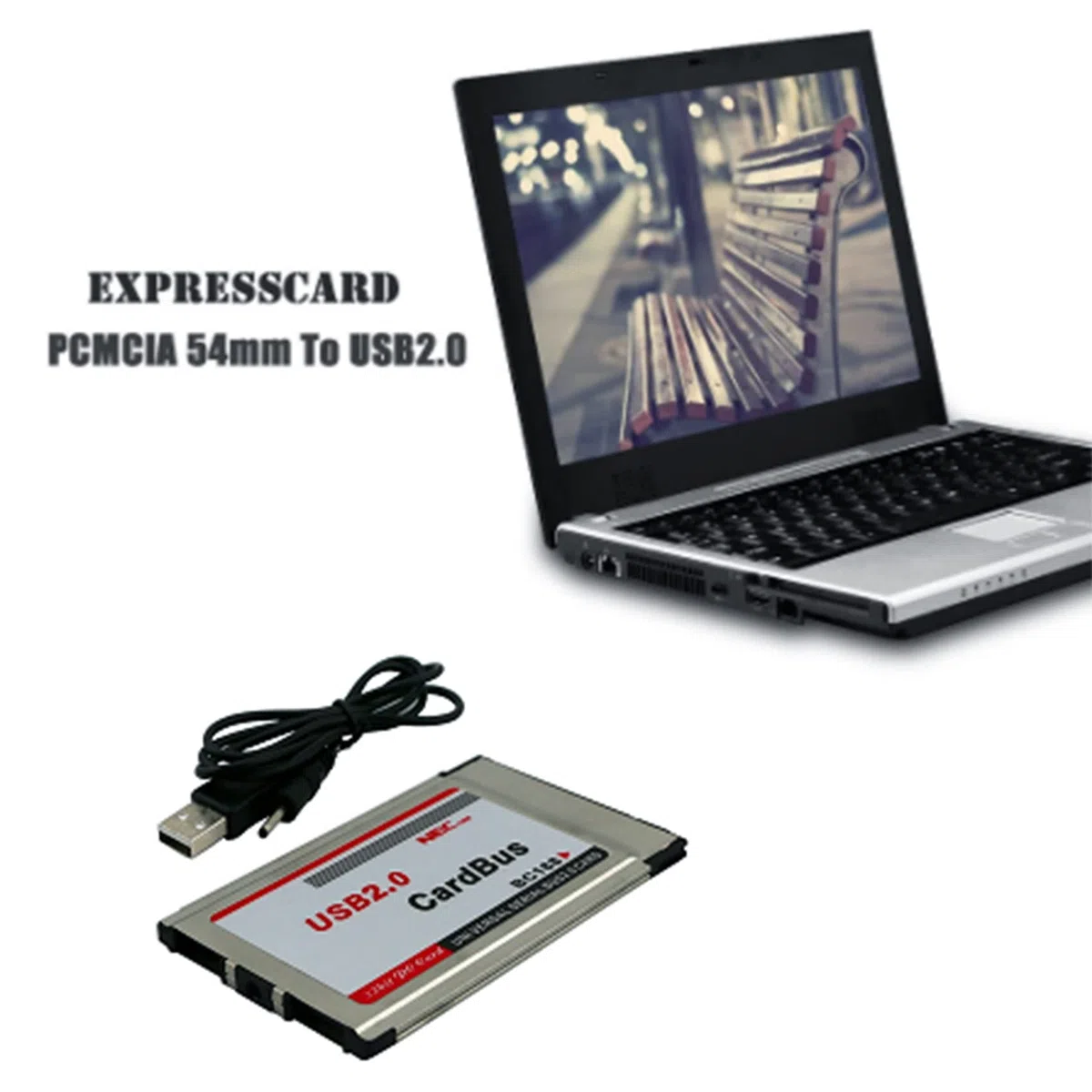 PCMCIA a USB 2.0 CardBus Dual 2 Porte 480M Scheda Adattatore per Laptop PC Computer