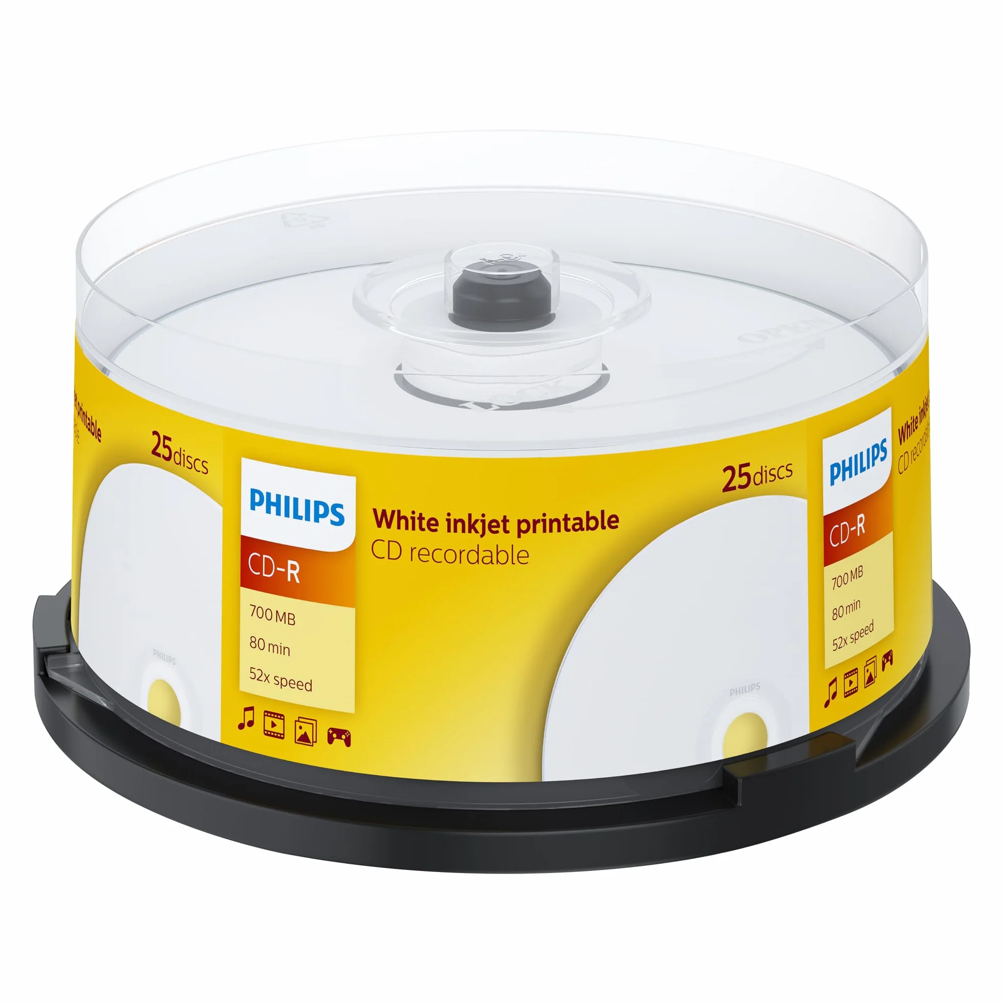 Philips Cd-R Printable 52X Conf. 25 Campana