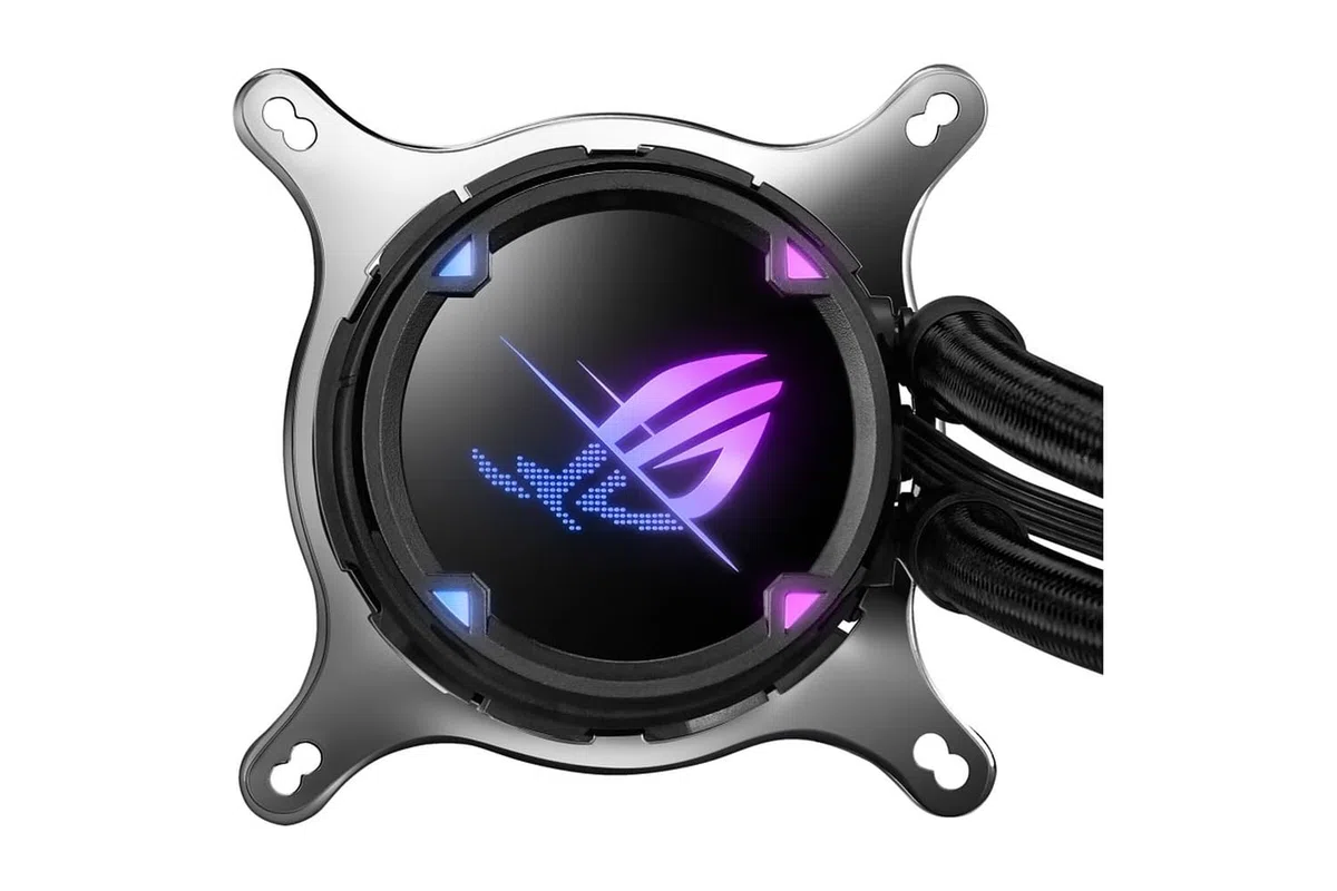 ASUS ROG Strix LC II 240 Raffreddatore a liquido per CPU all-in-one con Aura Sync, supporto Intel LGA 1150/2066 e AMD AM4/TR4 e doppia ventola ROG da 120 mm ARGB, Nero