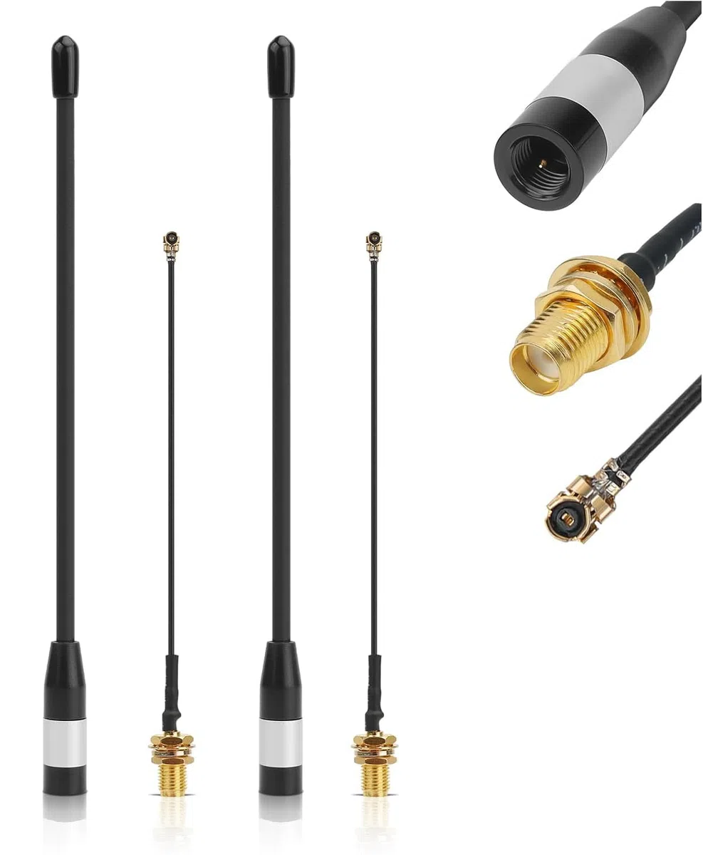 Confezione da 2 antenne 868 MHz, guaina da 10 dBi per antenna Mesh tastic LoRa Long Range Soft Whip, 17 cm, connettore Omni SMA nero