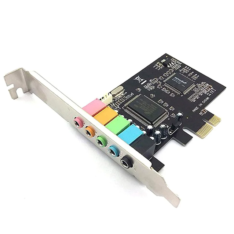 Scheda audio interna 5.1 per supporto a basso profilo, PCI-E stereo 3D, scheda audio PCI 32/64 Chip CMI8738