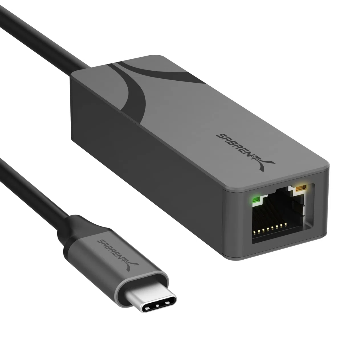 SABRENT Adattatore USB C Ethernet 2.5 Gbps | Alluminio, Portatile | Compatibile con MacBook Pro, Air, iPad Pro 2018 e Successivi, XPS | Connettività Gigabit (NT-25GA)