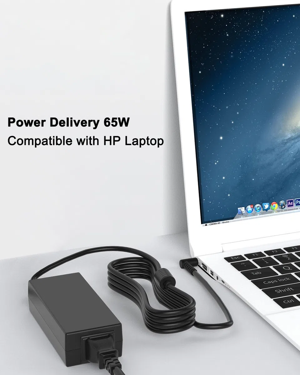 65 W Caricatore Compatibile con HP 17 15s 14 14s: 15-CS 15-CP 15-DA 15-DB 15-DY 15-EF 15-FD: 15-ef0023dx ef0021nr ef0875ms 15-fd0083wm 15-cs3055wm, 14-DK 14m 14s 14-dk portatile da