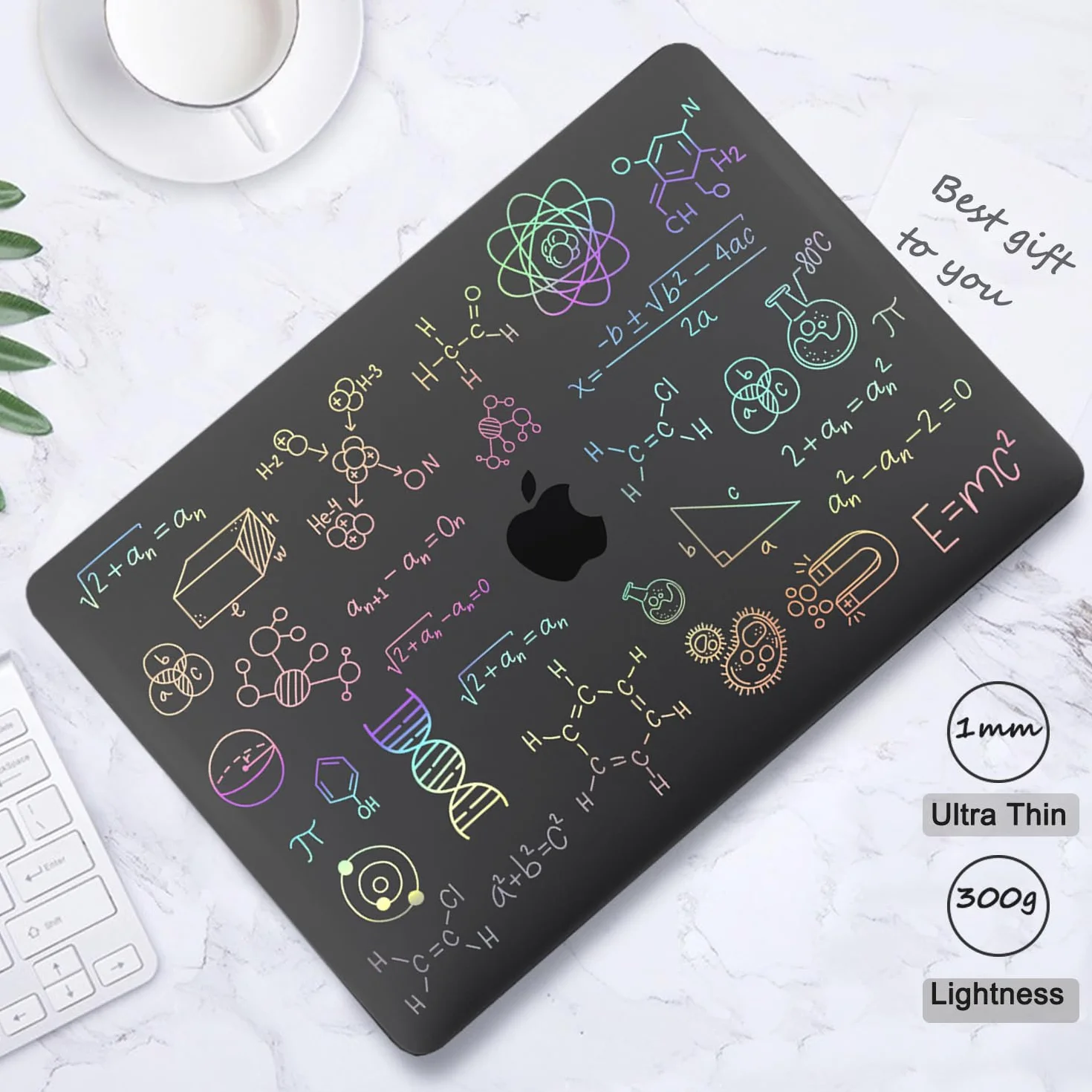 Plastica Case Compatibile con Macbook Air 13 pollici 2020 2019 2018 display Retina/Touch ID A1932 A2179 A2337, Custodia Hardshell Sottile con Macbook Air M1 13,Scienza
