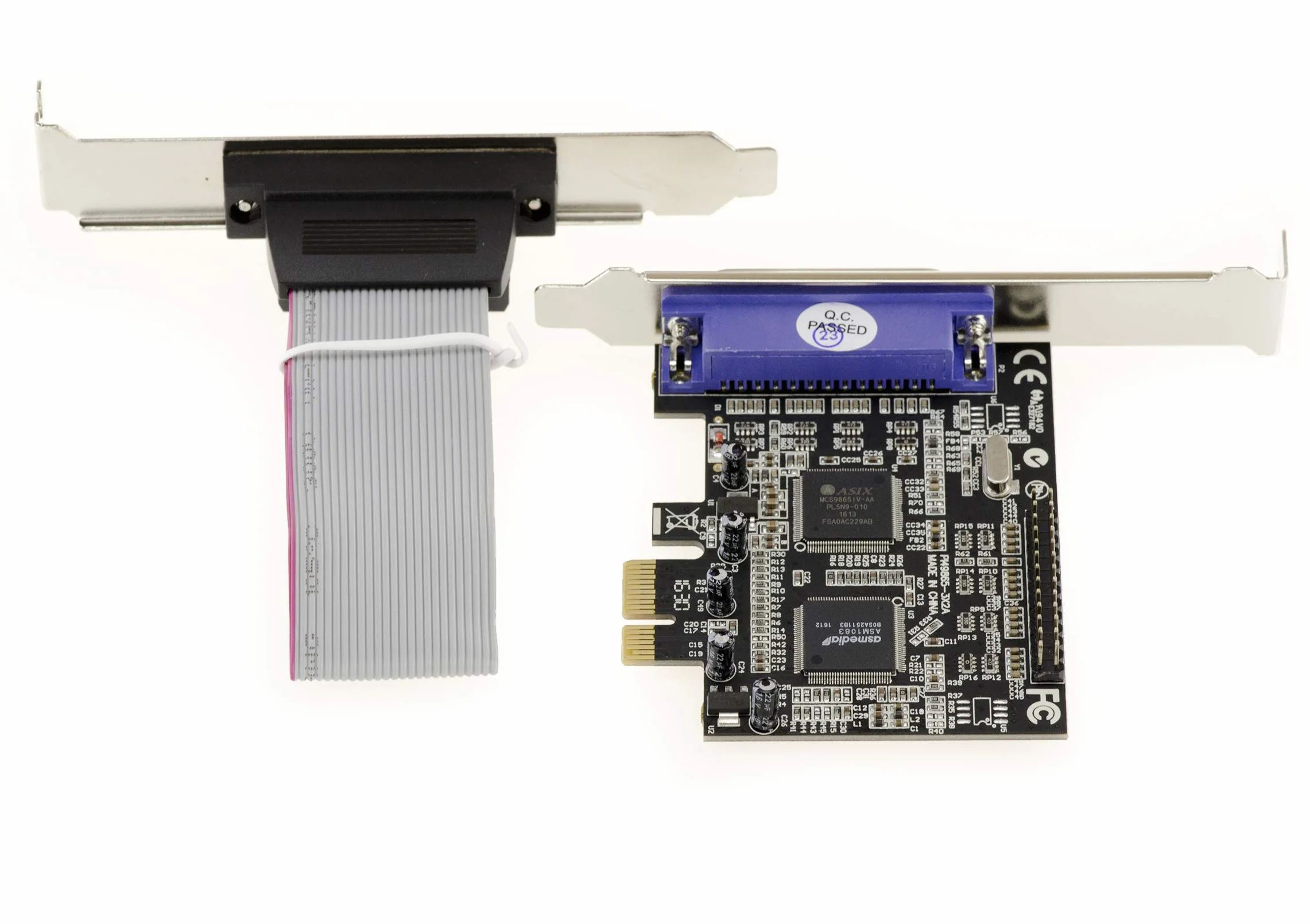 KALEA-INFORMATIQUE Scheda controller parallela PCI Express IEEE1284 LPT a due porte con chipset ASIX. Supporto SPP EPP ECP