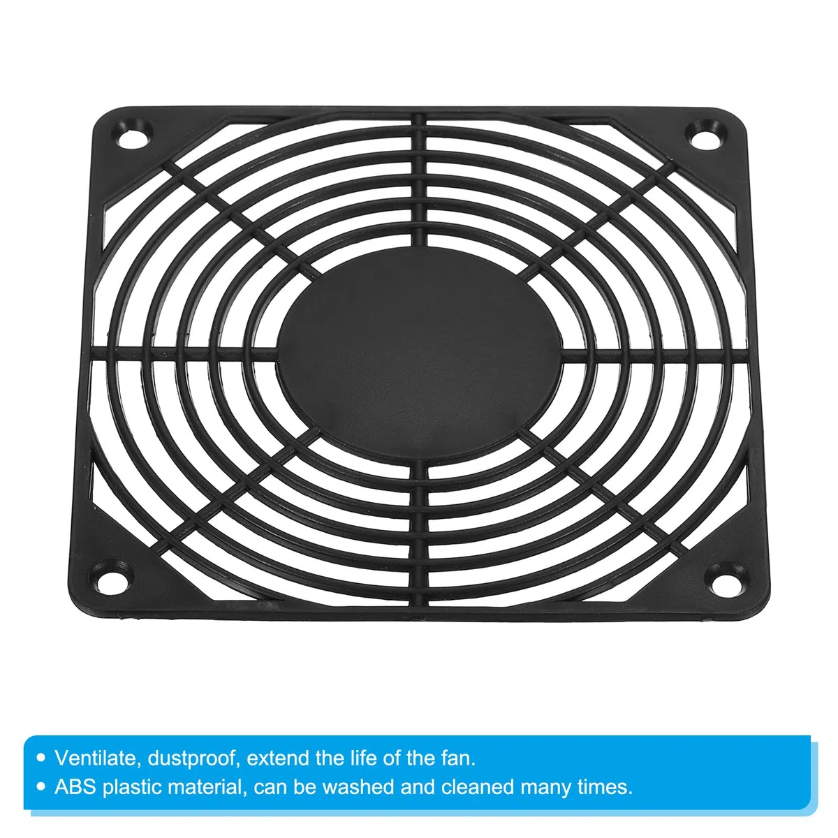 PATIKIL 120mm Ventola Filtro, 8pz ABS Plastica Ventilatore Griglia Protezione Protezione per Ventola Protezione Copertina Fai-da-Te, Nera