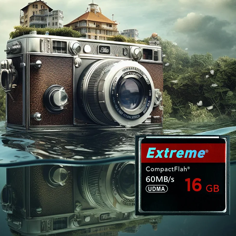 Extreme - Scheda di memoria flash compatta da 16 GB, scheda CF ad alta velocità, velocità UDMA fino a 60 MB/s per fotocamere SLR, CF-NEW-16-RED