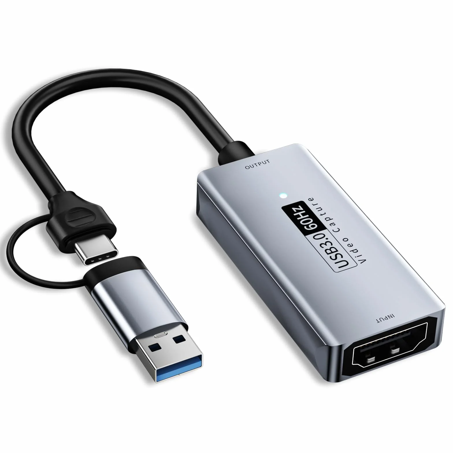 scheda acquisizione video Newhope, scheda di acquisizione da HDMI a USB/USB C 3.0, 1080P HD 60fps Grabber audio video in diretta e registrazione per giochi, streaming, insegnamento, videoconferenza