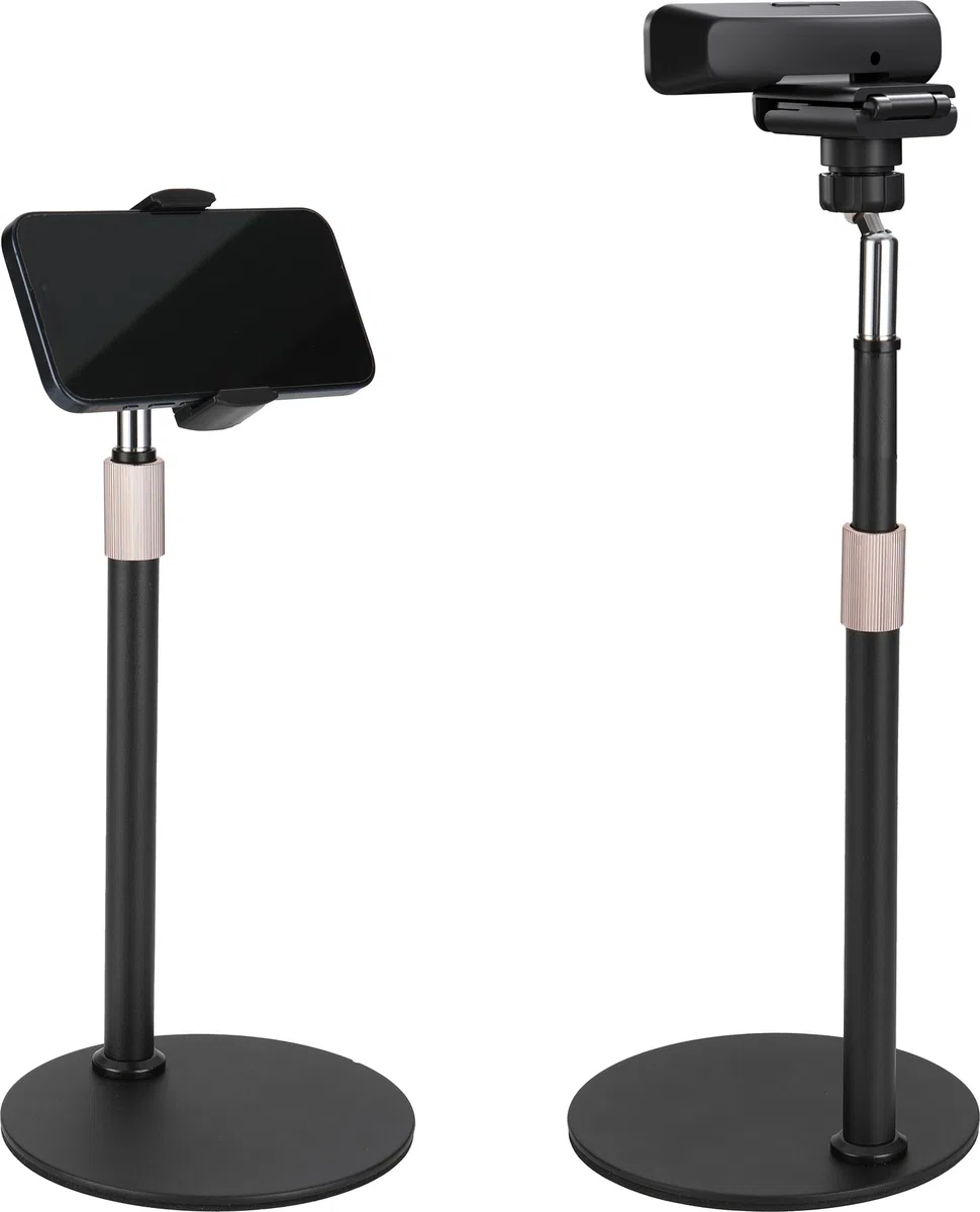 B15 Supporto da tavolo per webcam/cellulare tutto in metallo, supporto orientabile a 360° per webcam C960 C930e C930 C920 C920S C922x C922 Brio 4K C925e C615 e altri dispositivi con