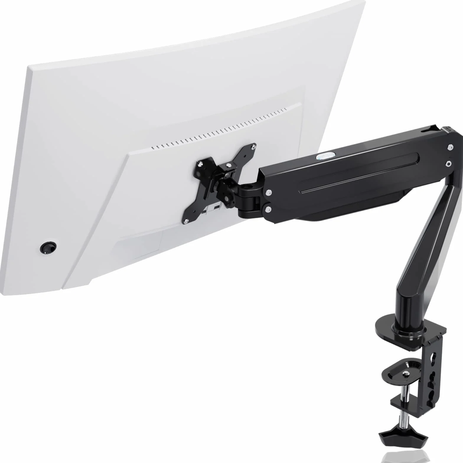 suptek Supporto per Monitor Braccio per Monitor con Molla a Gas Regolabile in Altezza per Schermi da 17-32 pollici, VESA 75/100 mm, fino a 10 kg, Ergonomico, Nero