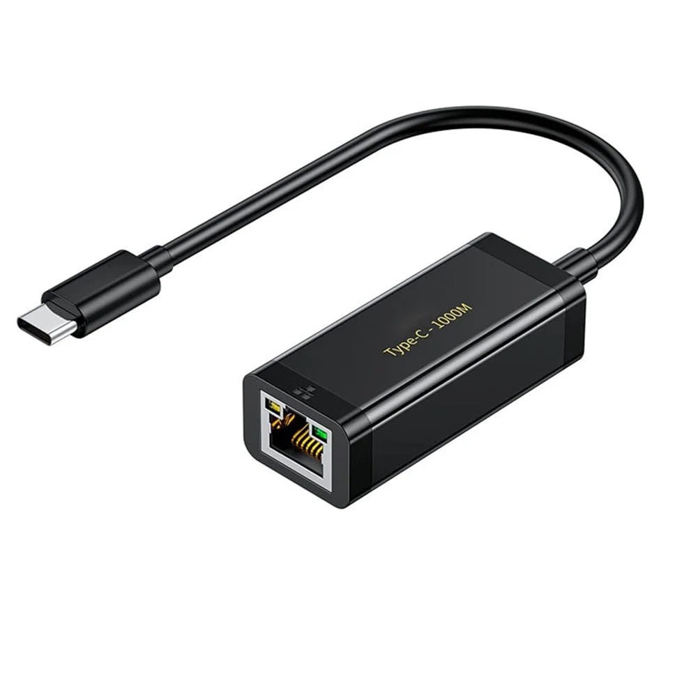 Adattatore Type-C A Gigabit Ethernet Scheda di Rete USB-C 1000Mbps Scheda di Rete Type-C A RJ45 LAN per Notebook Driver-Free