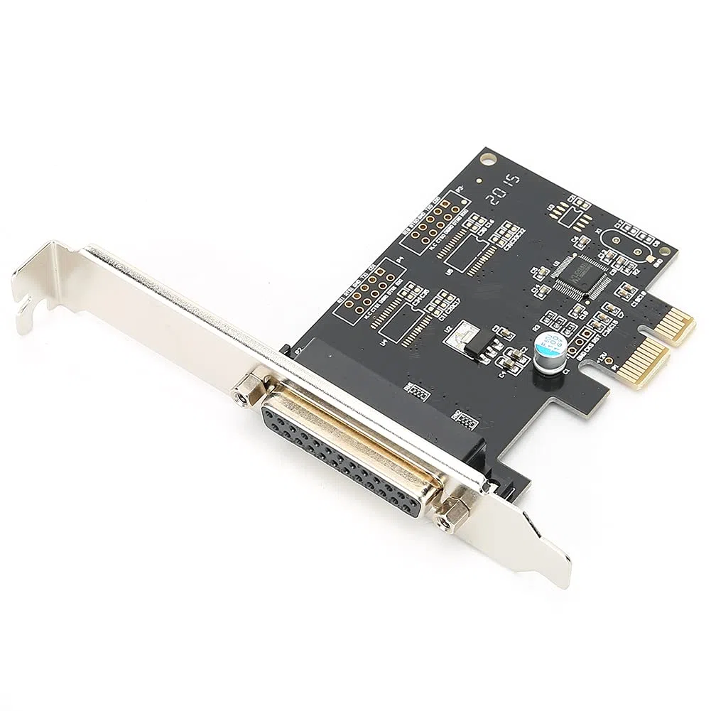 Scheda LPT, PCI-E-TO- Porta parallela (25 fori) Scheda con chip 9805 PCI Express per porta parallela singola, supporto per e per Linux, adatta per stampanti/programmatori/scanner,