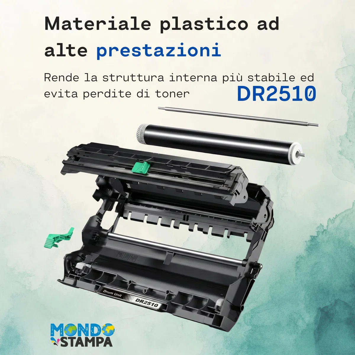 DR2510 (15000 copie) Compatibile DRUM fotounità Sostituzione per Brother MFC-L2800DW,L2827DW,L2827DWXL, L2835DW, L2860DWE DCP-L2660DW,DCP-L2620DW,DCP-L2627DWE (1, BK)