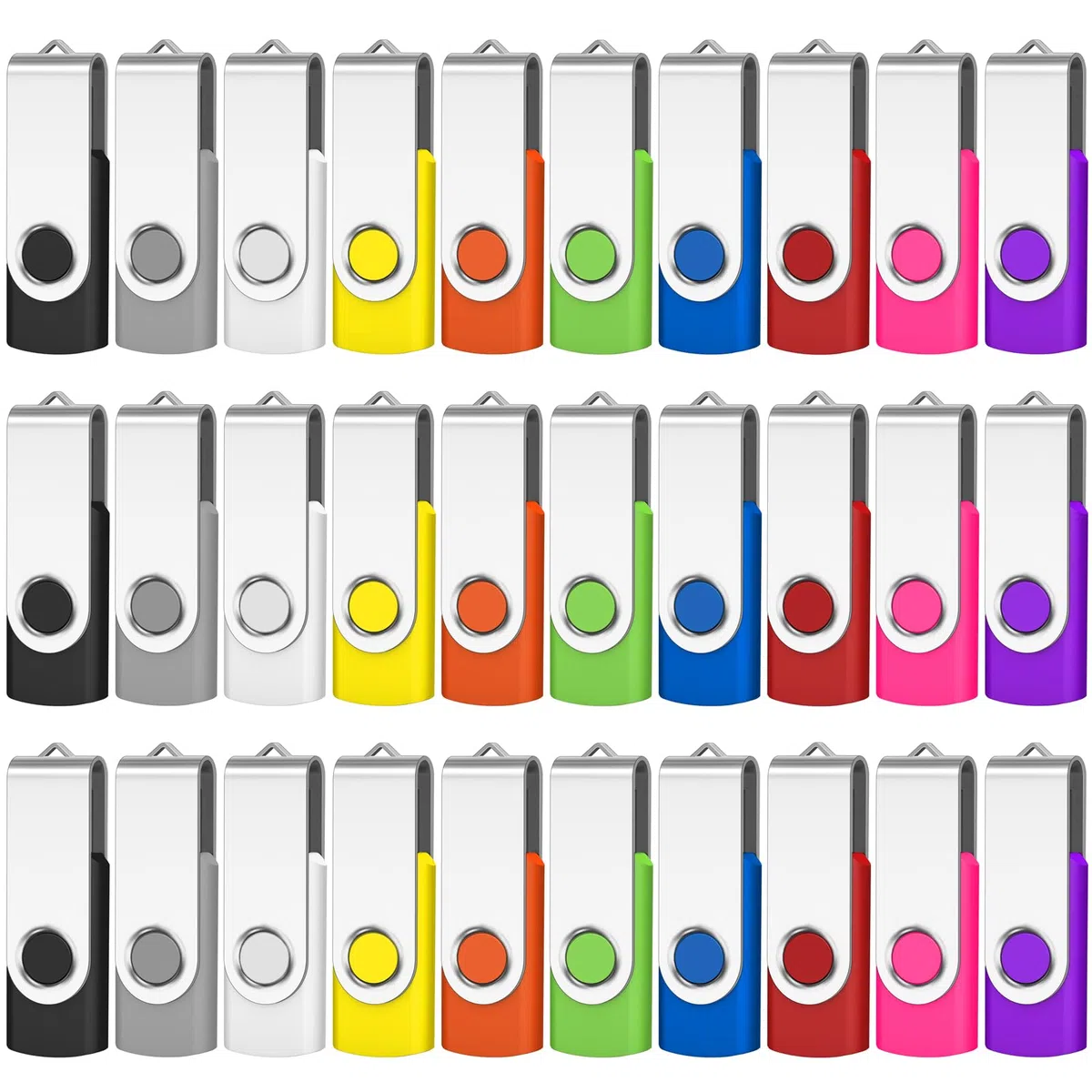 AreTop Chiavetta USB 2.0 da 16 GB, confezione da 100, confezione da 100, colori misti