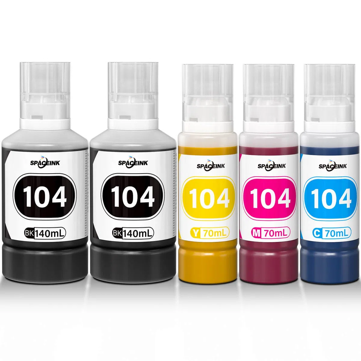 Inchiostro 104 Multipack compatibile per Epson 104 Inchiostro ET-2820 ET-4800 ET-2870 ET-2810 ET-2862 ET-2826 ET-2856 ET-4810 ET-2811 ET-2812 ET-2814 815 E; T-2821 ET-2710 ET-2711 - Stampante (2nero