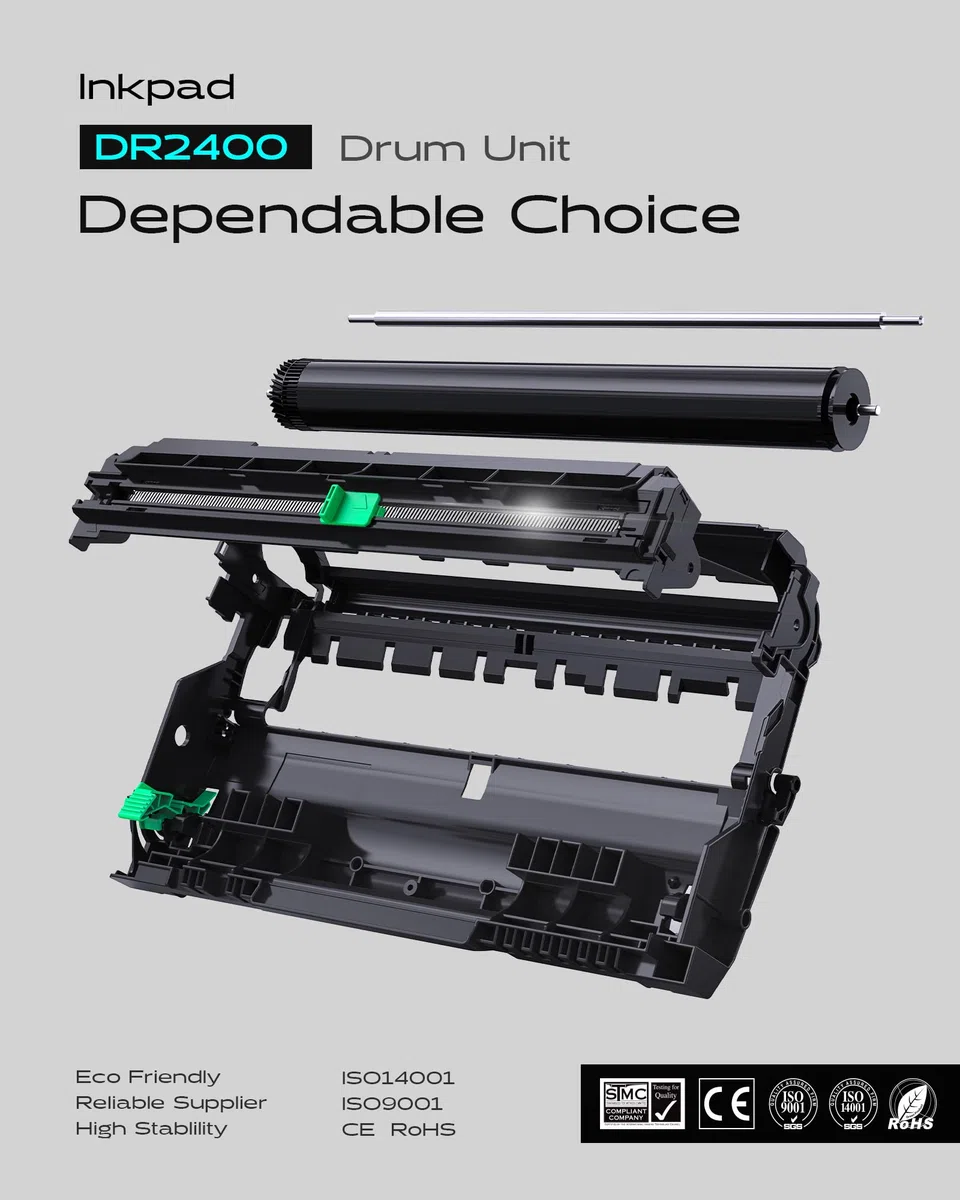 iNKPAD DR2400 Tamburo (Solo unità tamburo) per Brother DR-2400 per Brother DCP-L2530DW L2510D L2537DN L2550DN HL-L2350DW L2310D L2357DW L2370DN L2375DW MFC-L2710DW L2710DN L2730DN DW L2755 0DW