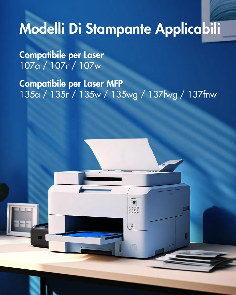 VIPGOOD 106A Toner con chip Compatibile per HP 106A W1106A Cartucce Toner per Laser 107w 107a 107r per MFP 137fnw 137fwg 135a 135r 135w 135wg (Nero, 2-Pack)