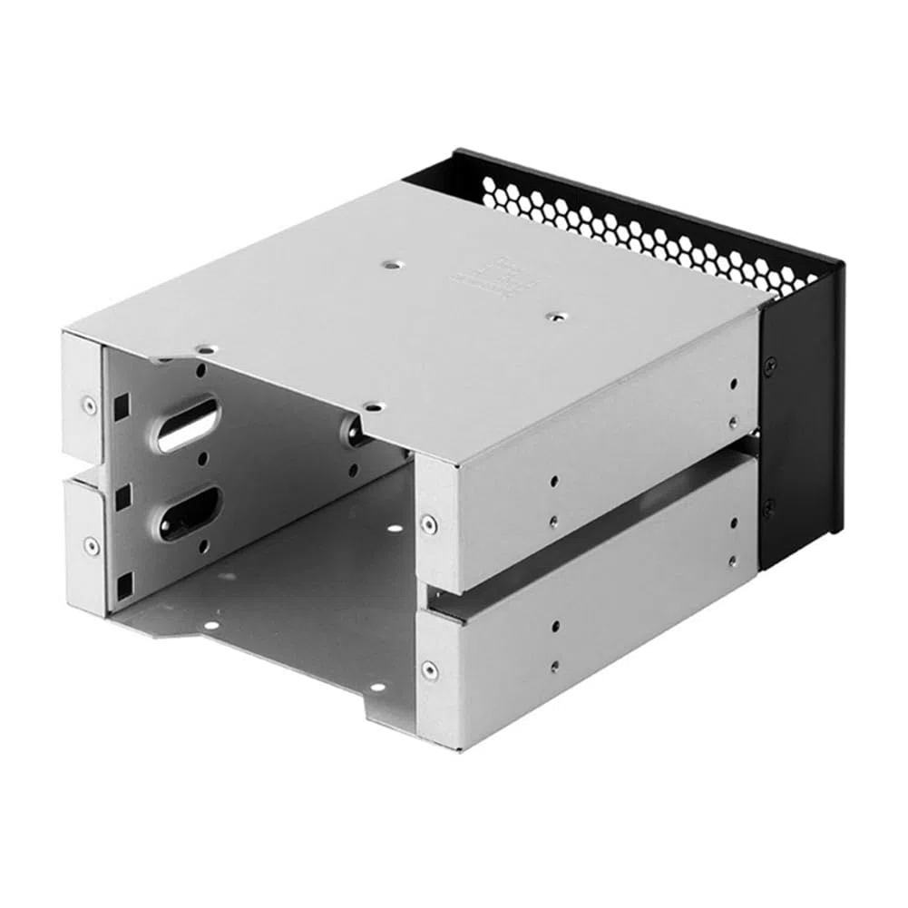 Gabbia per disco rigido da 3,5 HDD con vano ventole, scomparti HDD rimovibili, supporto per 3 dischi rigidi