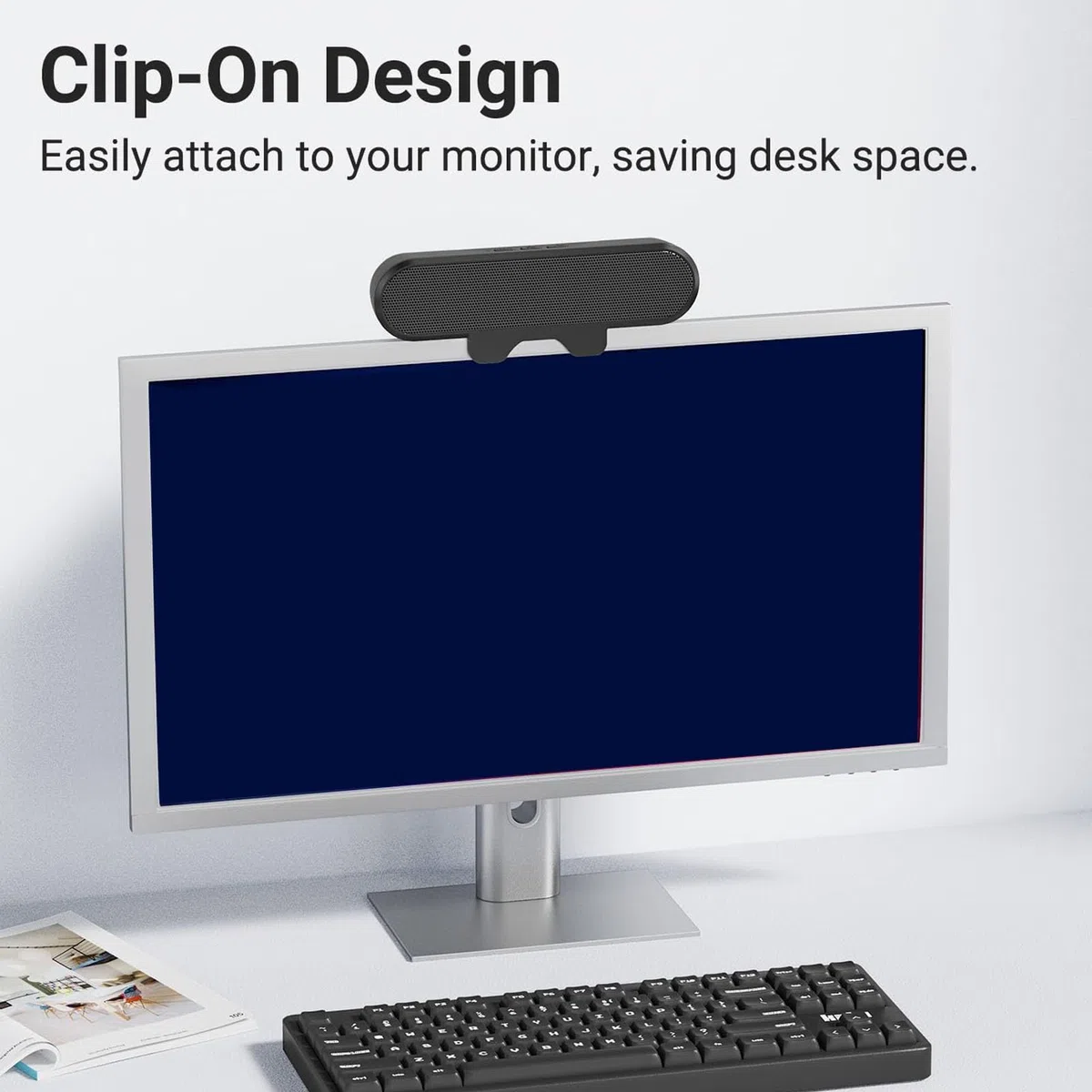 Altoparlanti per Computer per PC Desktop, Altoparlanti a Loud Sound Monitor Controllo del Volume Facilmente per i Monitor, con Adattatore da USB a USB