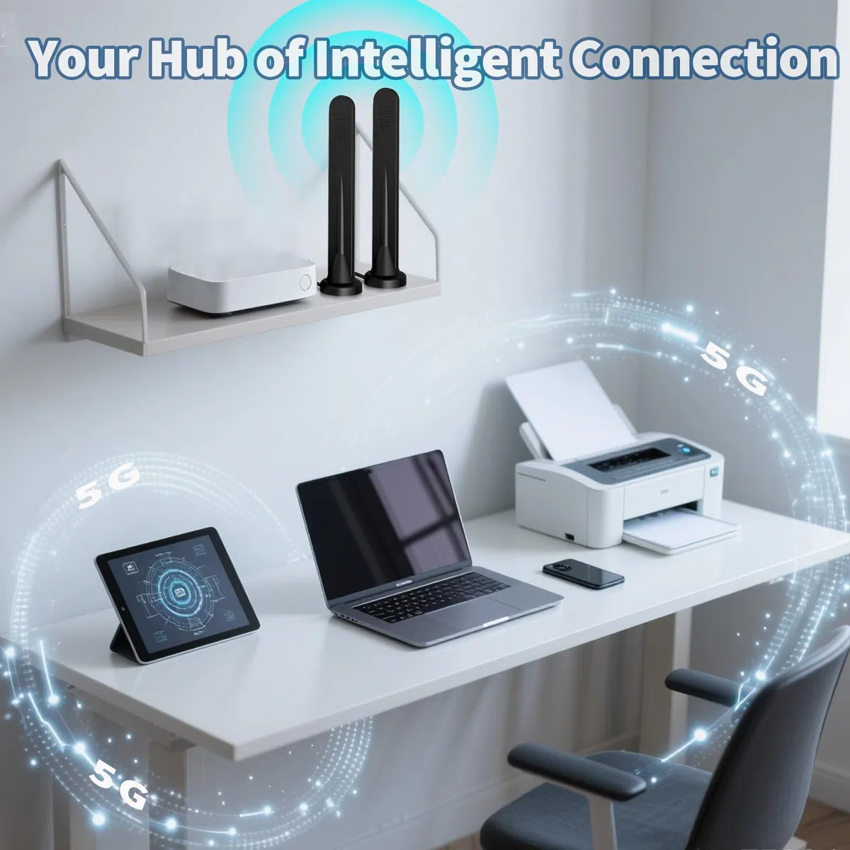 Bingfu Antenna 5G 4G LTE Esterna SMA TS9 5dBi Omnidirezionale Impermeabile con Base Magnetica 3 m Cavo per Router, Modem, Hotspot, Gateway, Sistema di Sorveglianza, Dispositivi IoT Casa Domotica