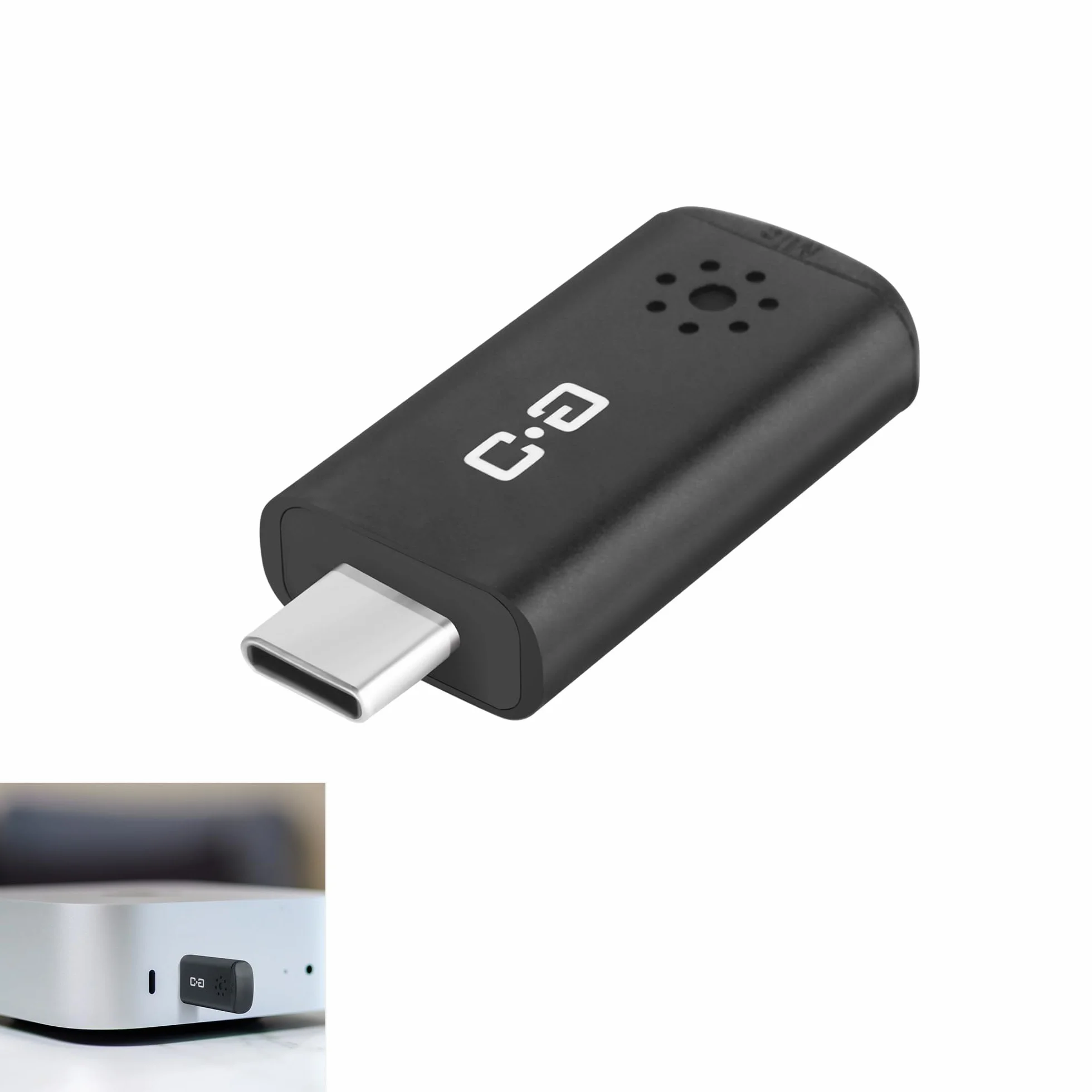 DUNGZDUZ Mini microfono USB C per Mac mini M4/M4 Pro e MacBook | Microfono a condensatore plug-and-play, compatto e portatile, audio chiaro per lavoro e studio